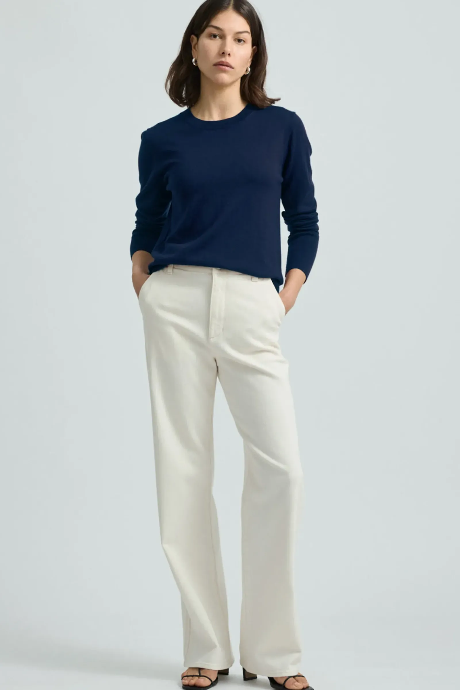 Toorallie Fine Merino Crew - Navy Online
