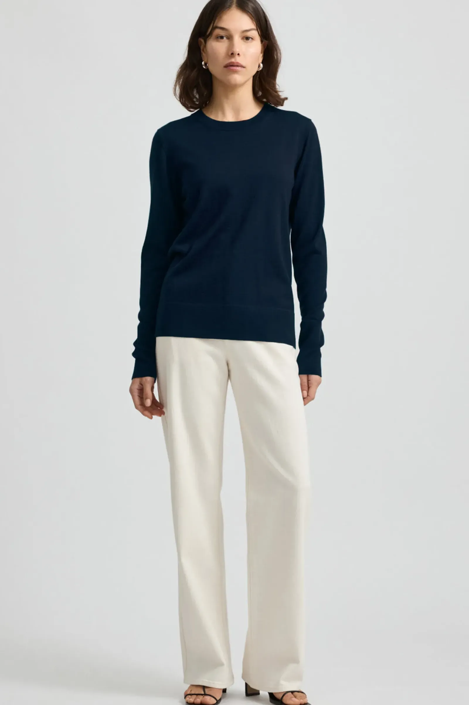 Toorallie Fine Merino Crew - Navy Online