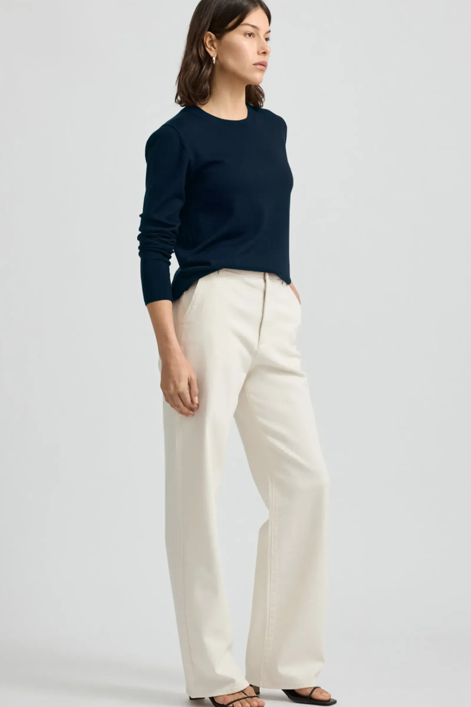 Toorallie Fine Merino Crew - Navy Online