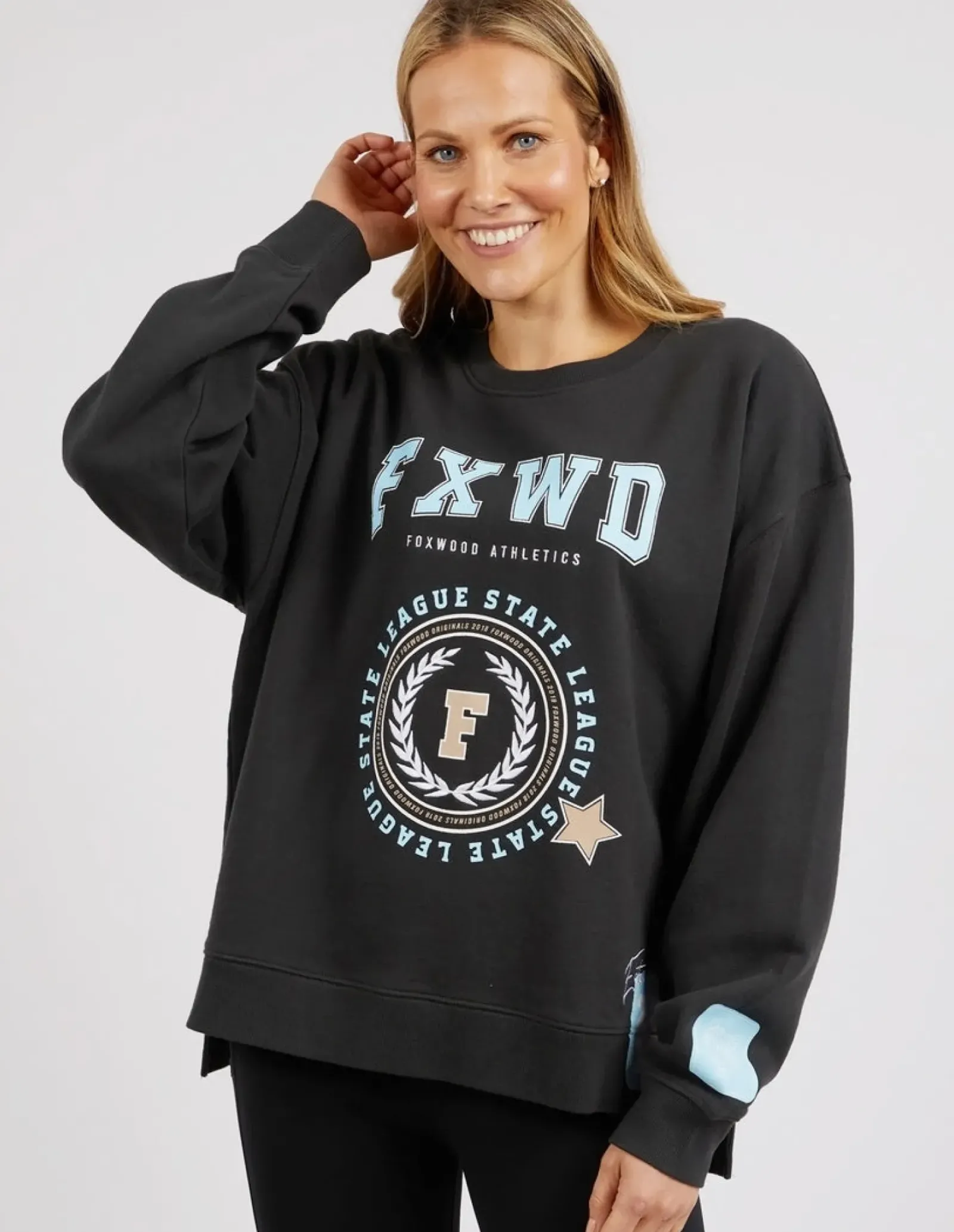 Foxwood Get There Crew - Washed Black Clearance