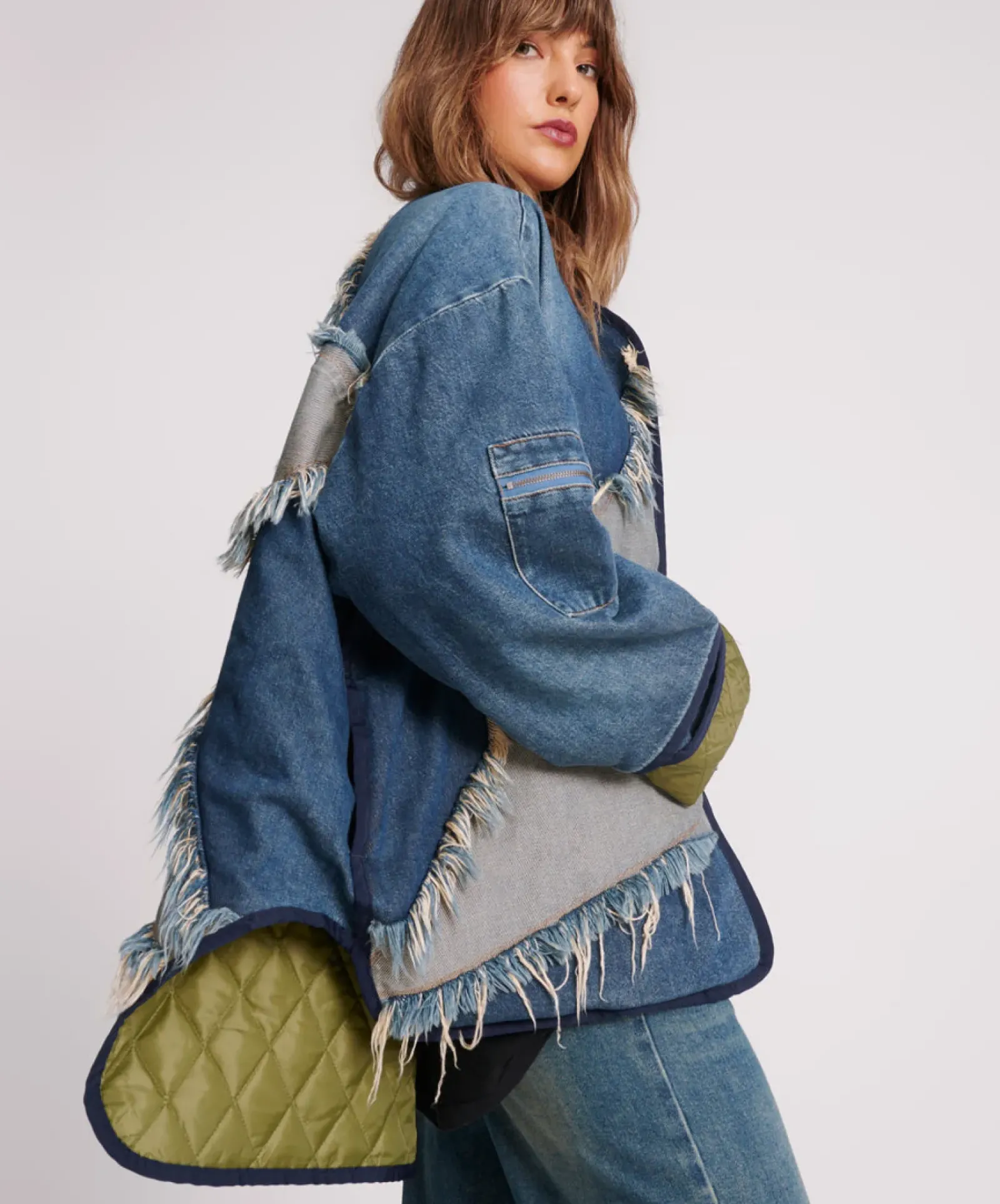 One Teaspoon Wadded Jacket - Memphis Light Star Denim Online