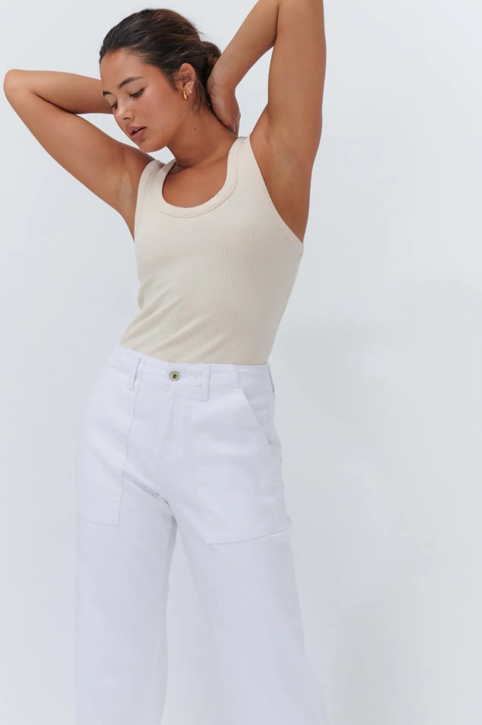 Kireina Celeste Pant- Cropped White Fashion