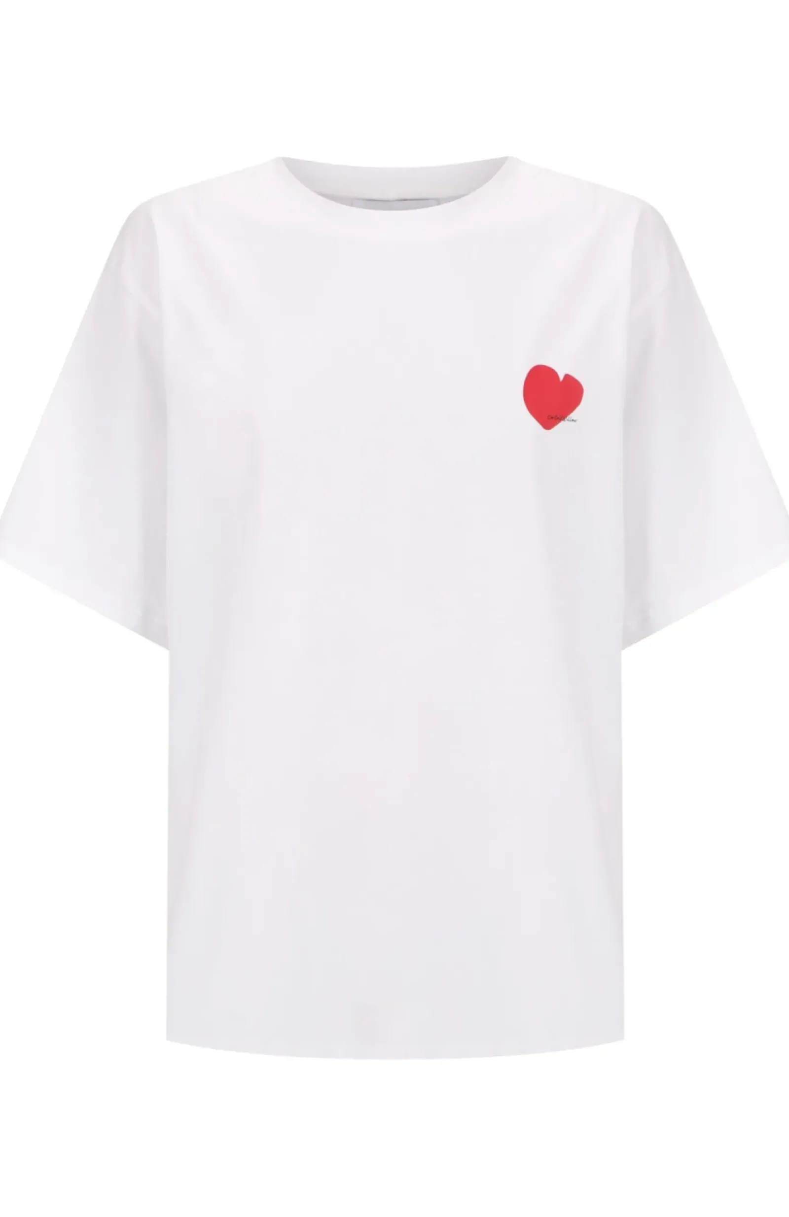 Cartel & Willow Cartel & Willow Mini Heart Tee - White/Deep Red Sale
