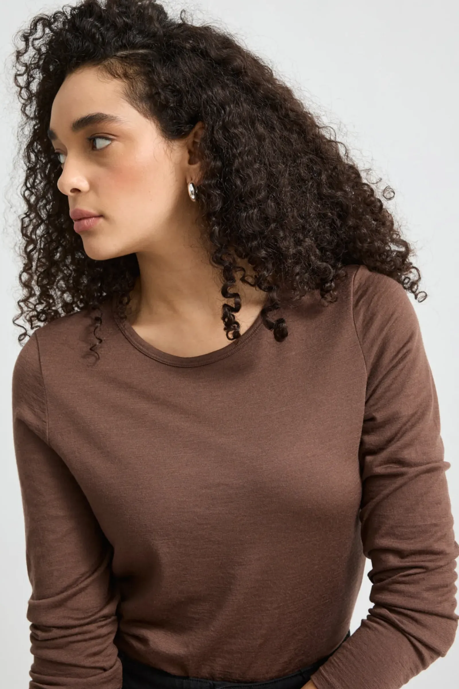 Toorallie Crew Merino Tee - Espresso Outlet