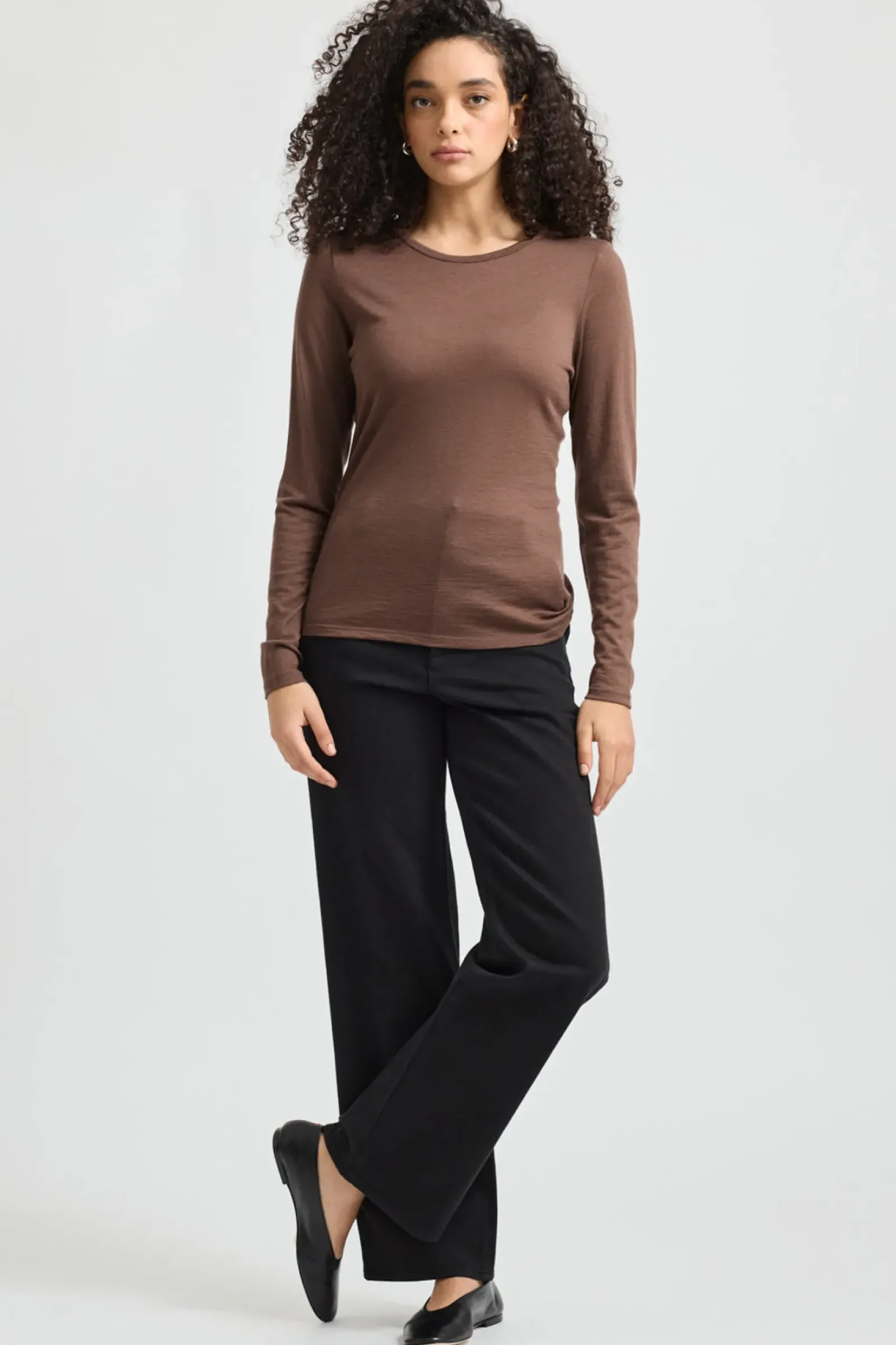 Toorallie Crew Merino Tee - Espresso Outlet