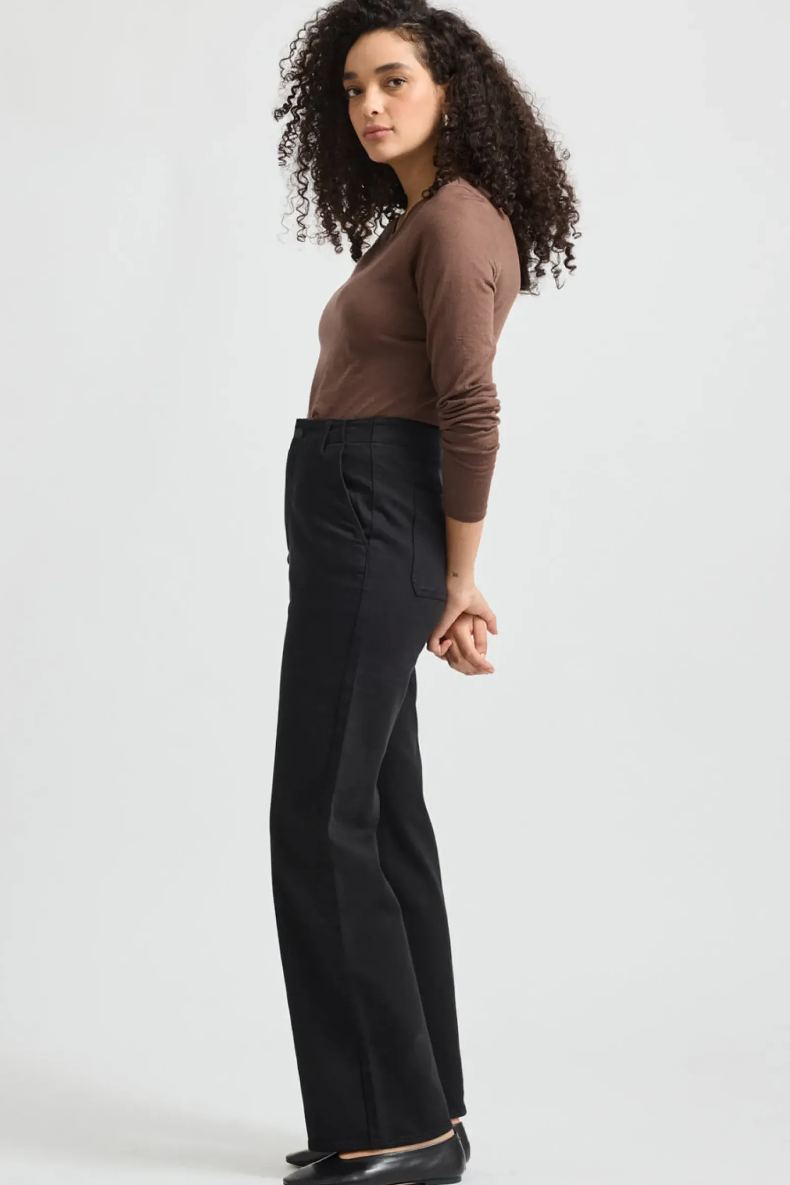 Toorallie Crew Merino Tee - Espresso Outlet