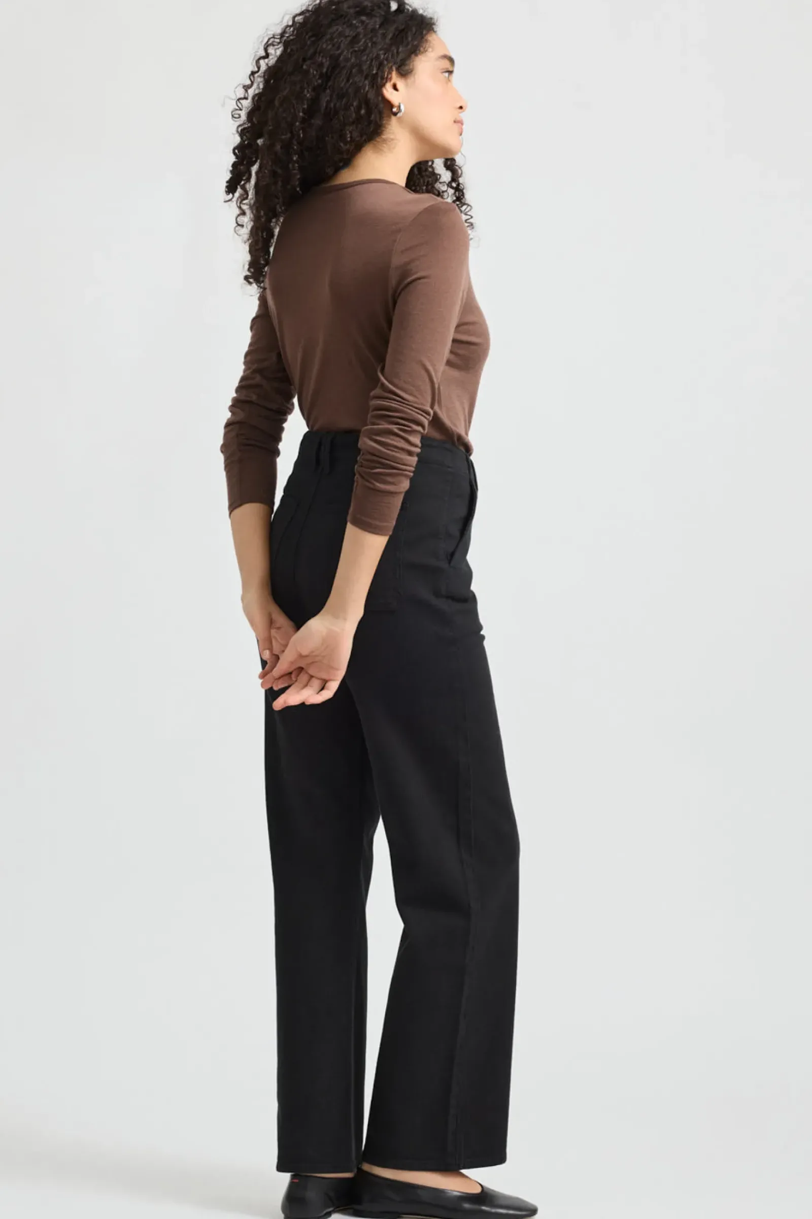 Toorallie Crew Merino Tee - Espresso Outlet