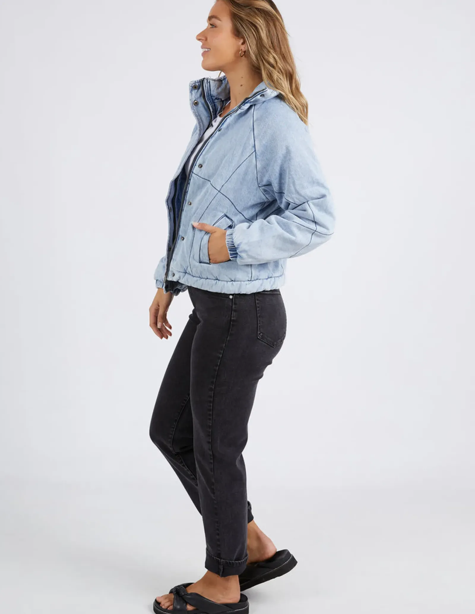 Foxwood Rosalee Jacket - Mid Vintage Blue Hot