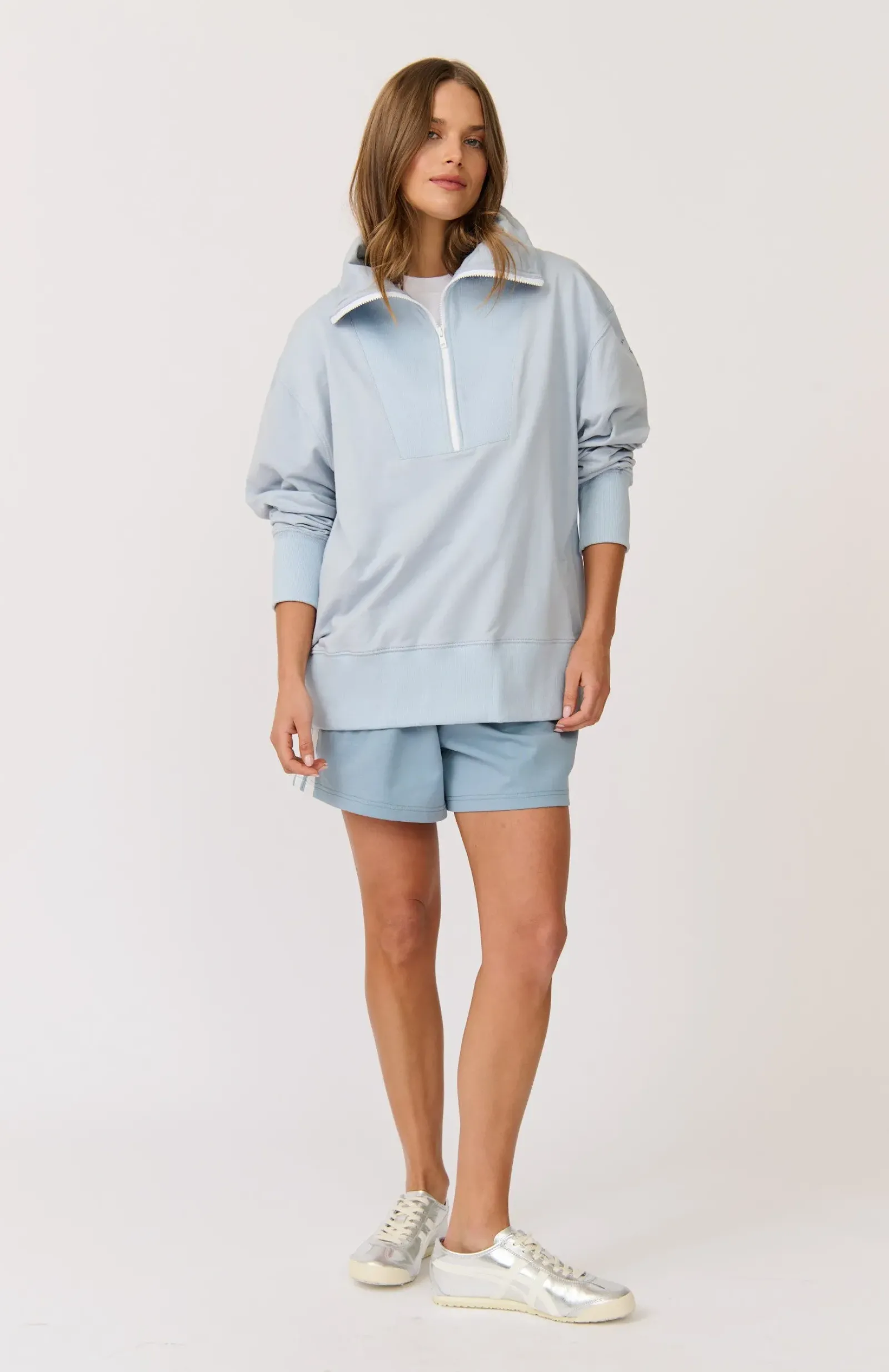Cartel & Willow Cartel & Willow Nova Half Zip Sweater - Sky Outlet