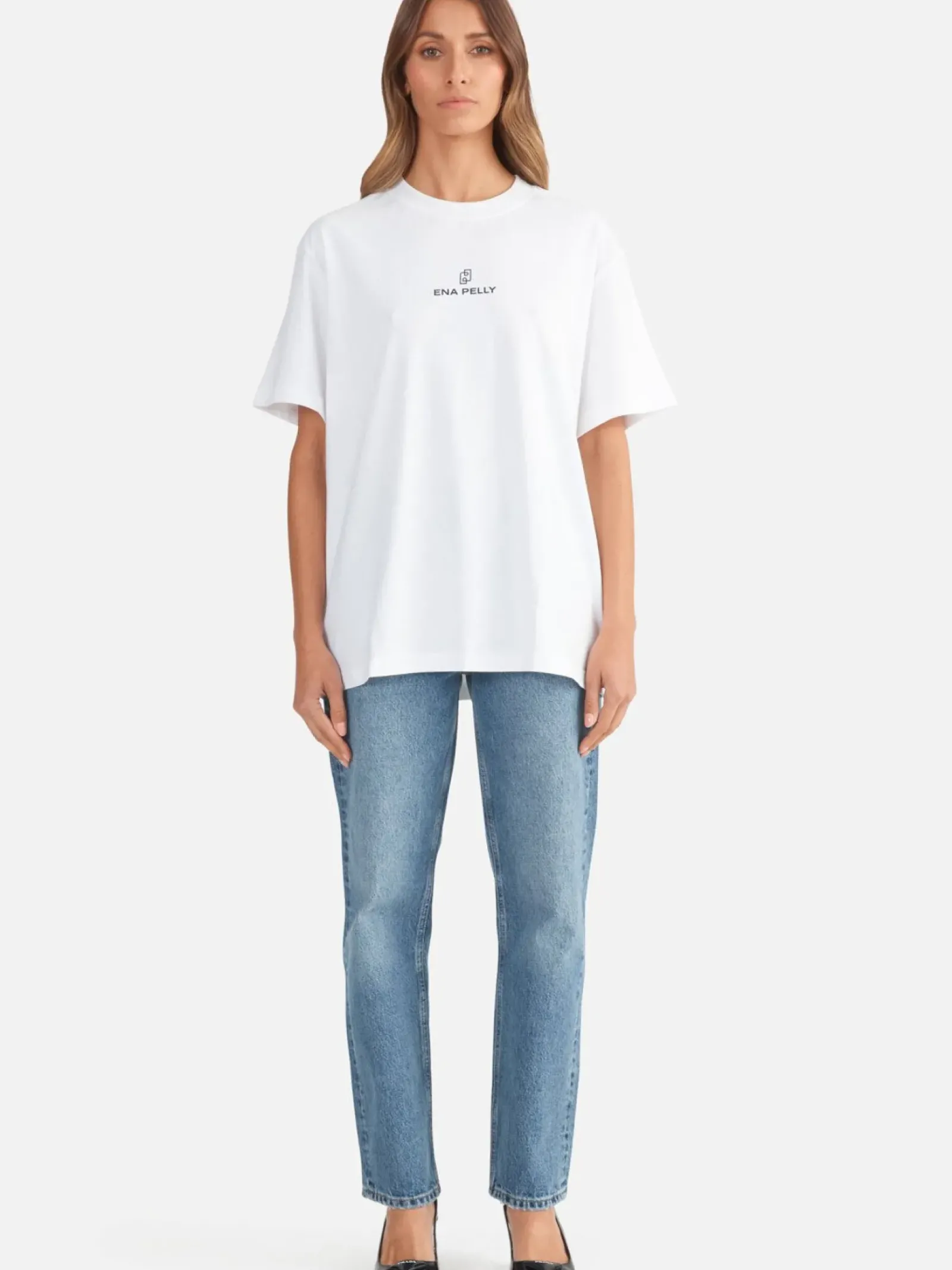Ena Pelly Lexi Monogram Tee White Best