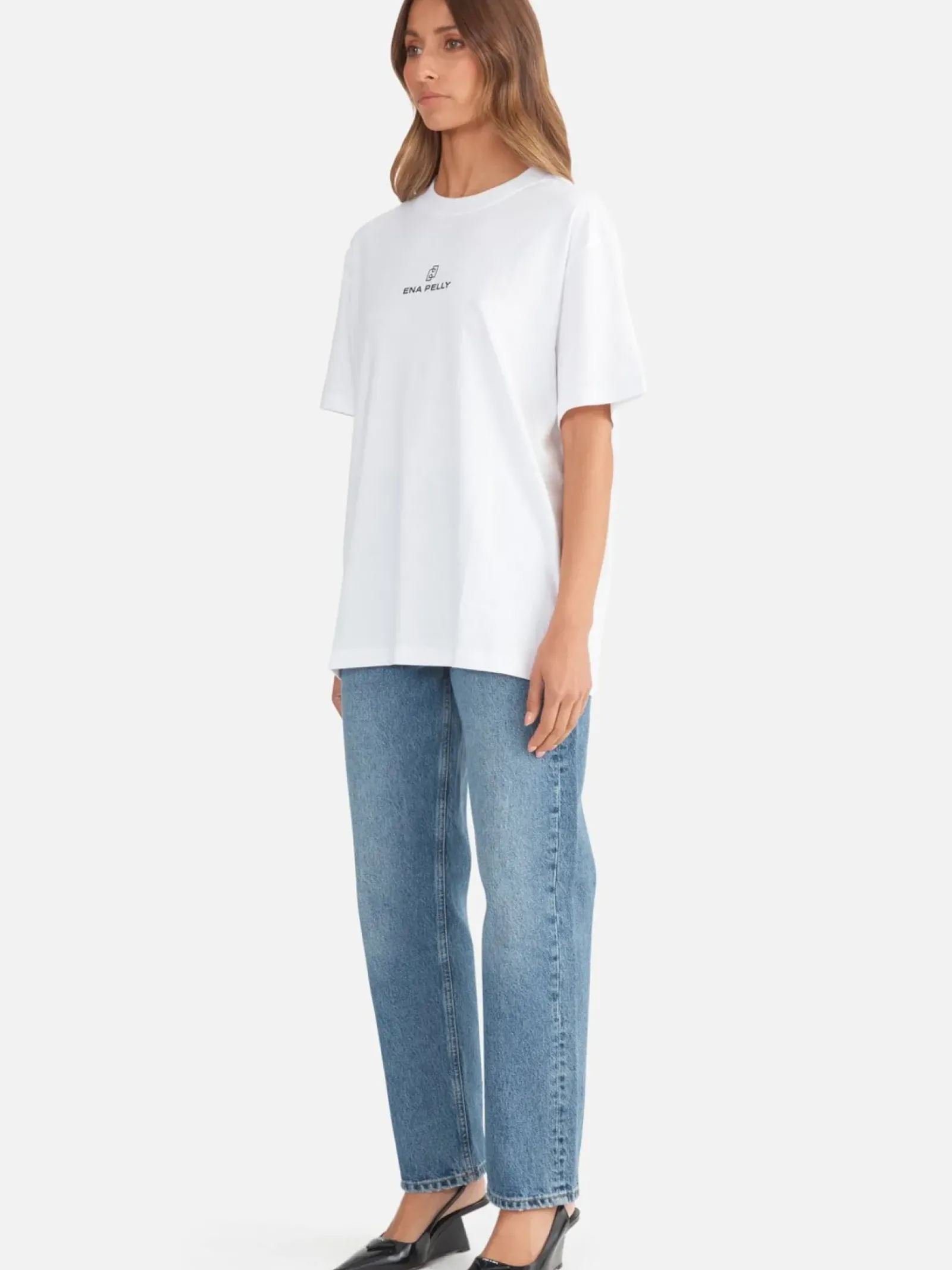 Ena Pelly Lexi Monogram Tee White Best