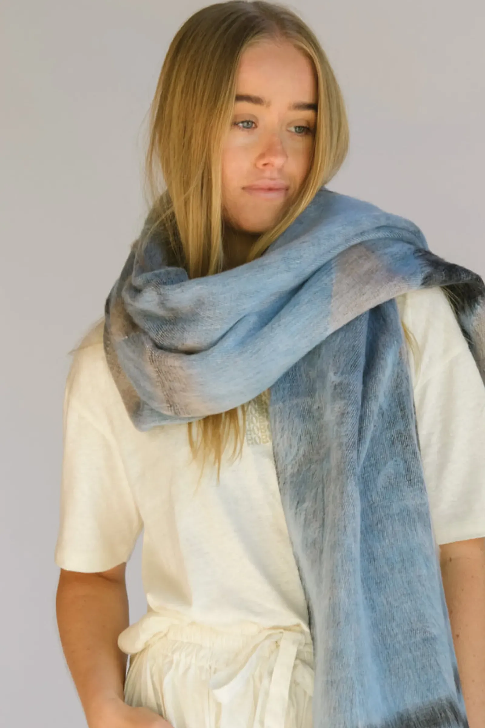 Hobo & Hatch Hobo & Hatch Scarf- Aztec Denim Discount