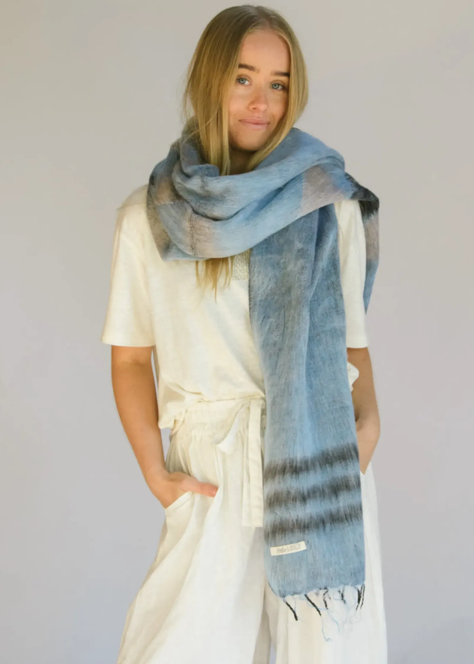 Hobo & Hatch Hobo & Hatch Scarf- Aztec Denim Discount