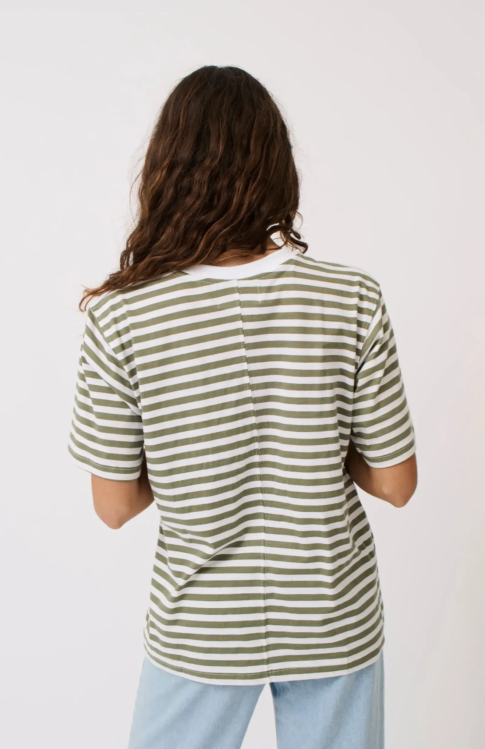 Cartel & Willow Cartel & Willow Sophie Tee - Palm Stripe Sale