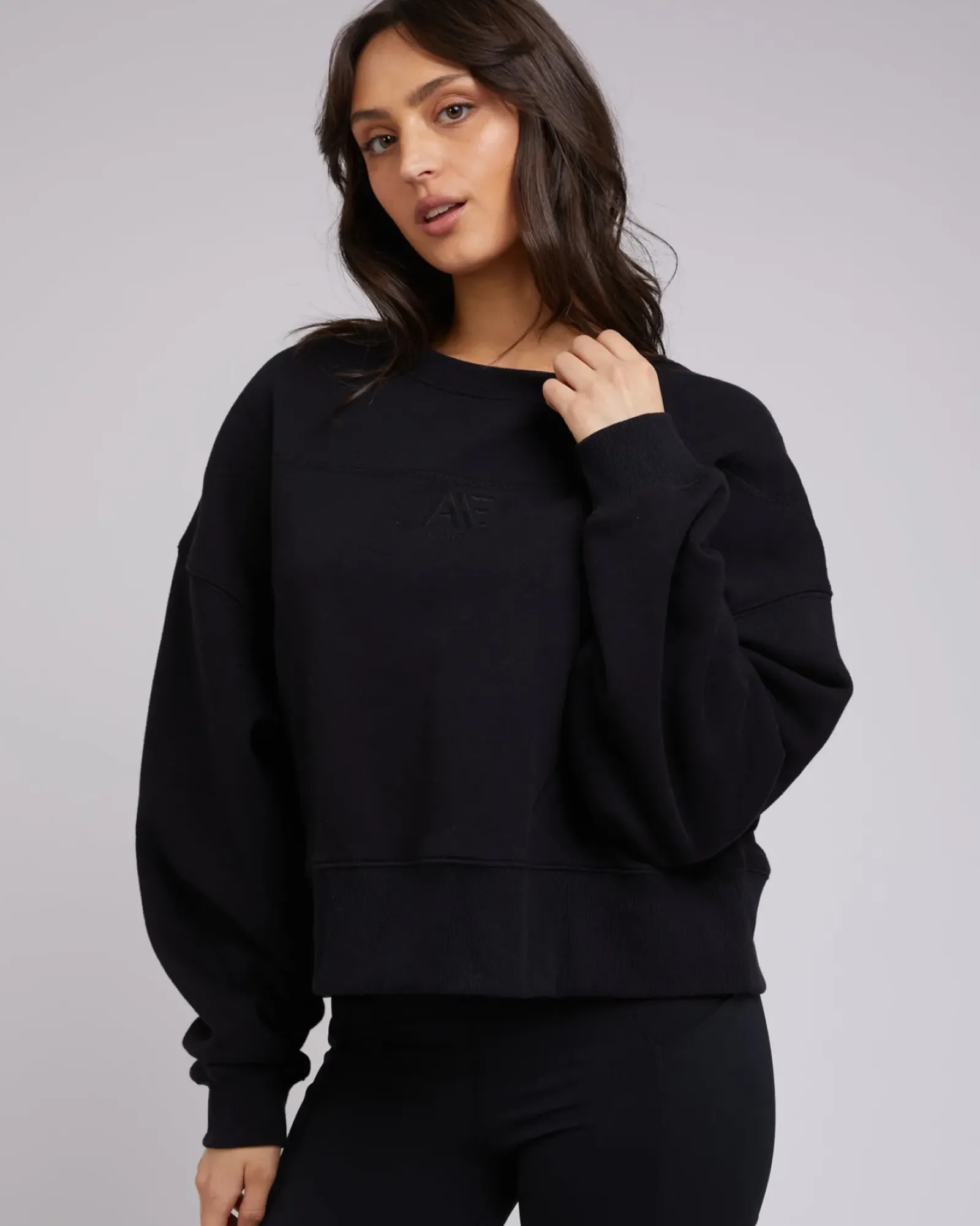 All About Eve Active Tonal Sweater - Black Best