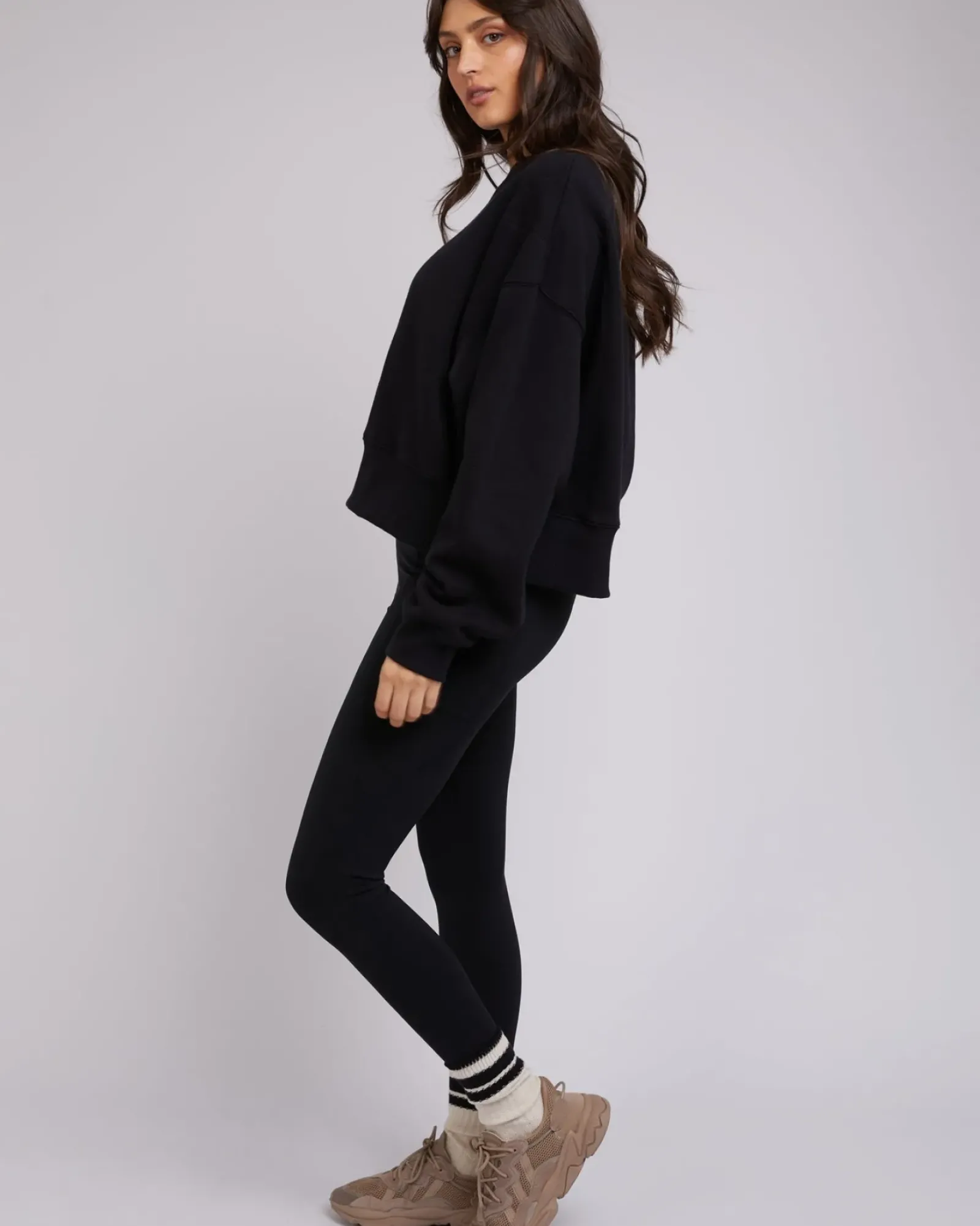 All About Eve Active Tonal Sweater - Black Best