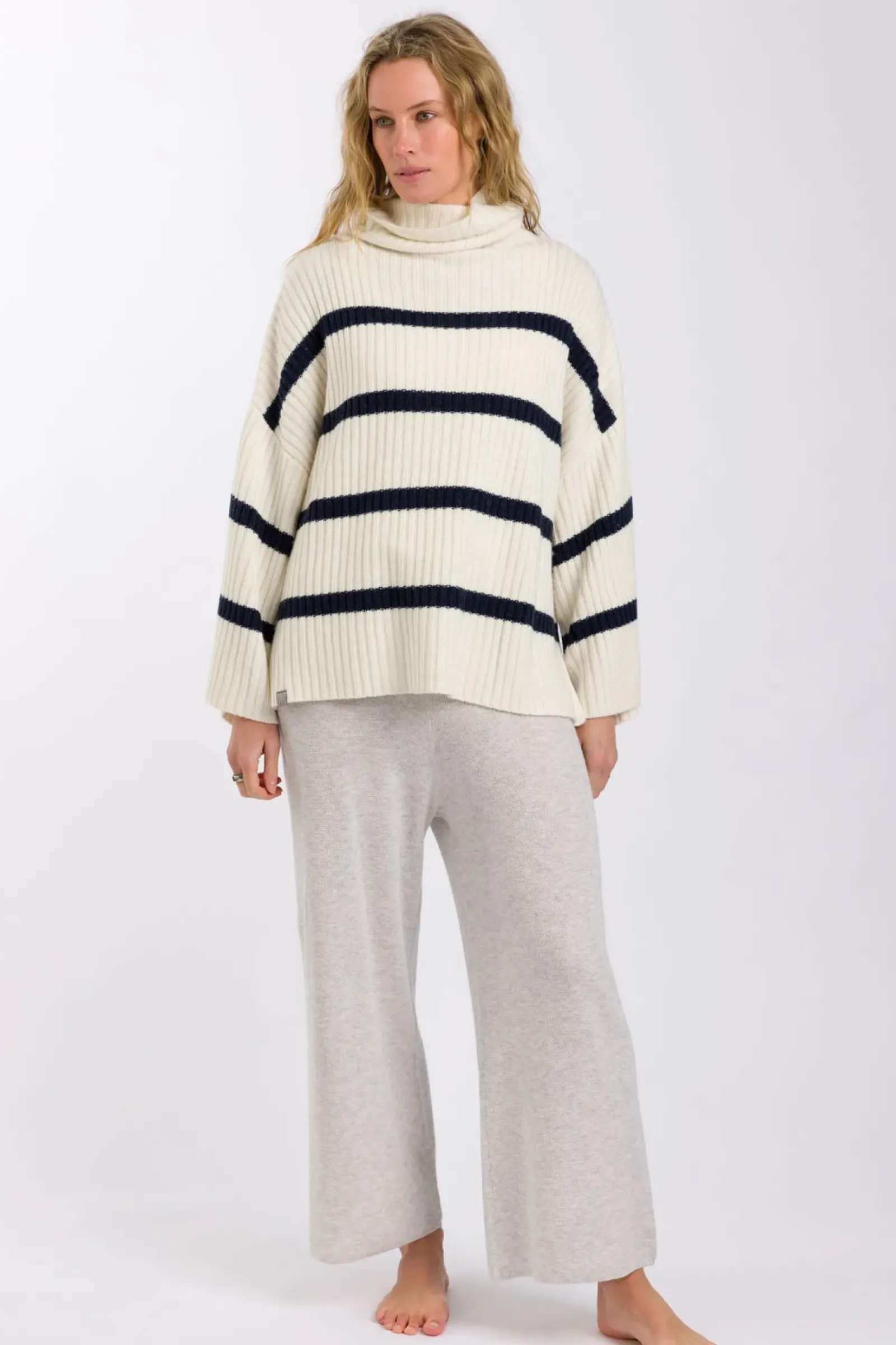 Talamaya Divine Rib Pullover - Starling Stripe Best