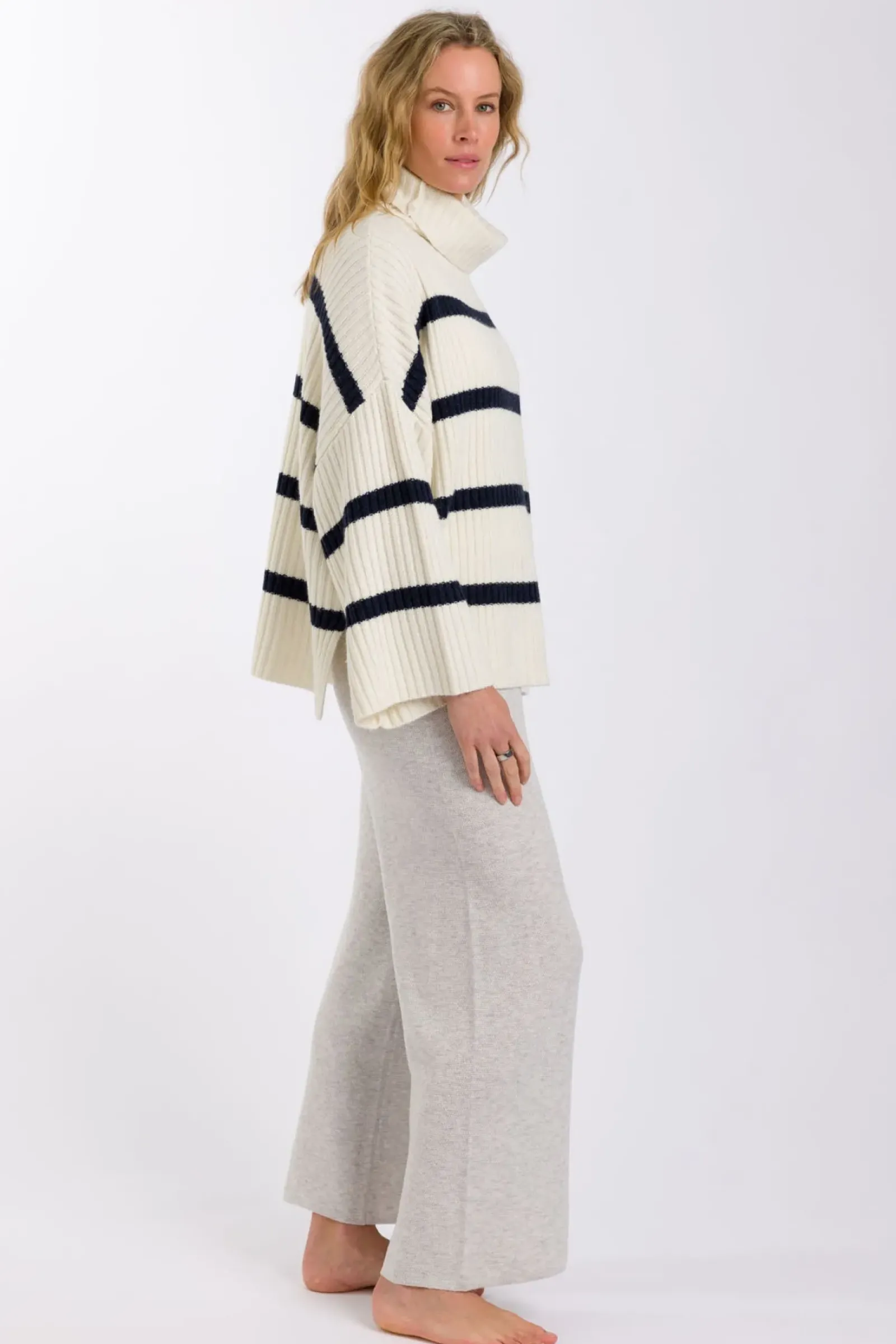 Talamaya Divine Rib Pullover - Starling Stripe Best