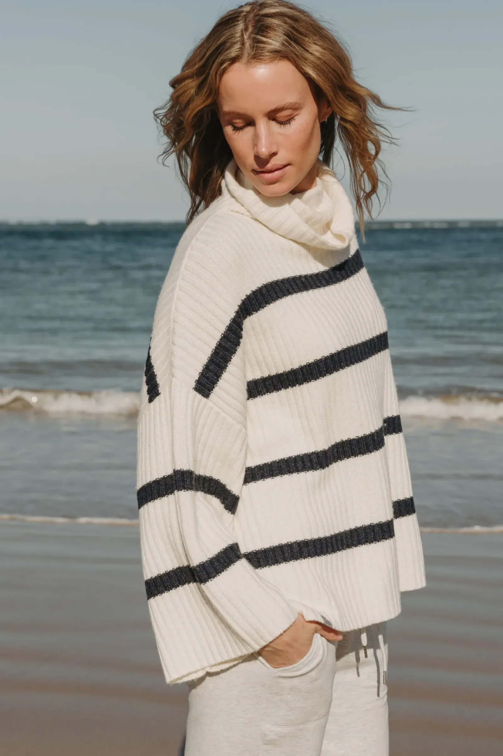 Talamaya Divine Rib Pullover - Starling Stripe Best