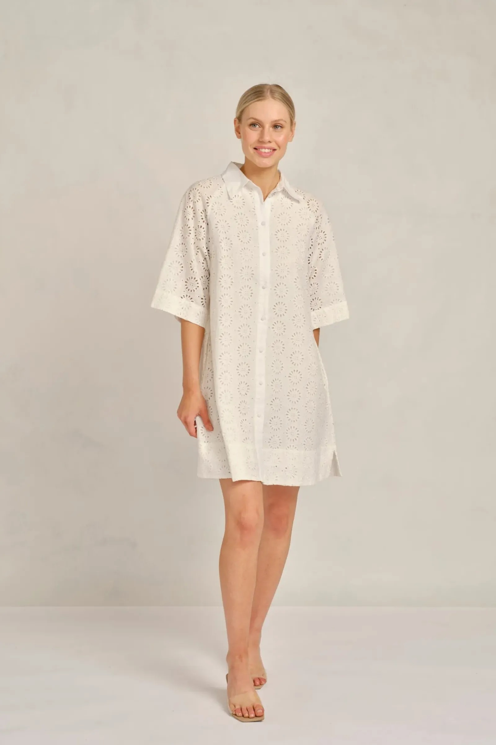 Alessandra Aurienne Dress Posy - White Outlet