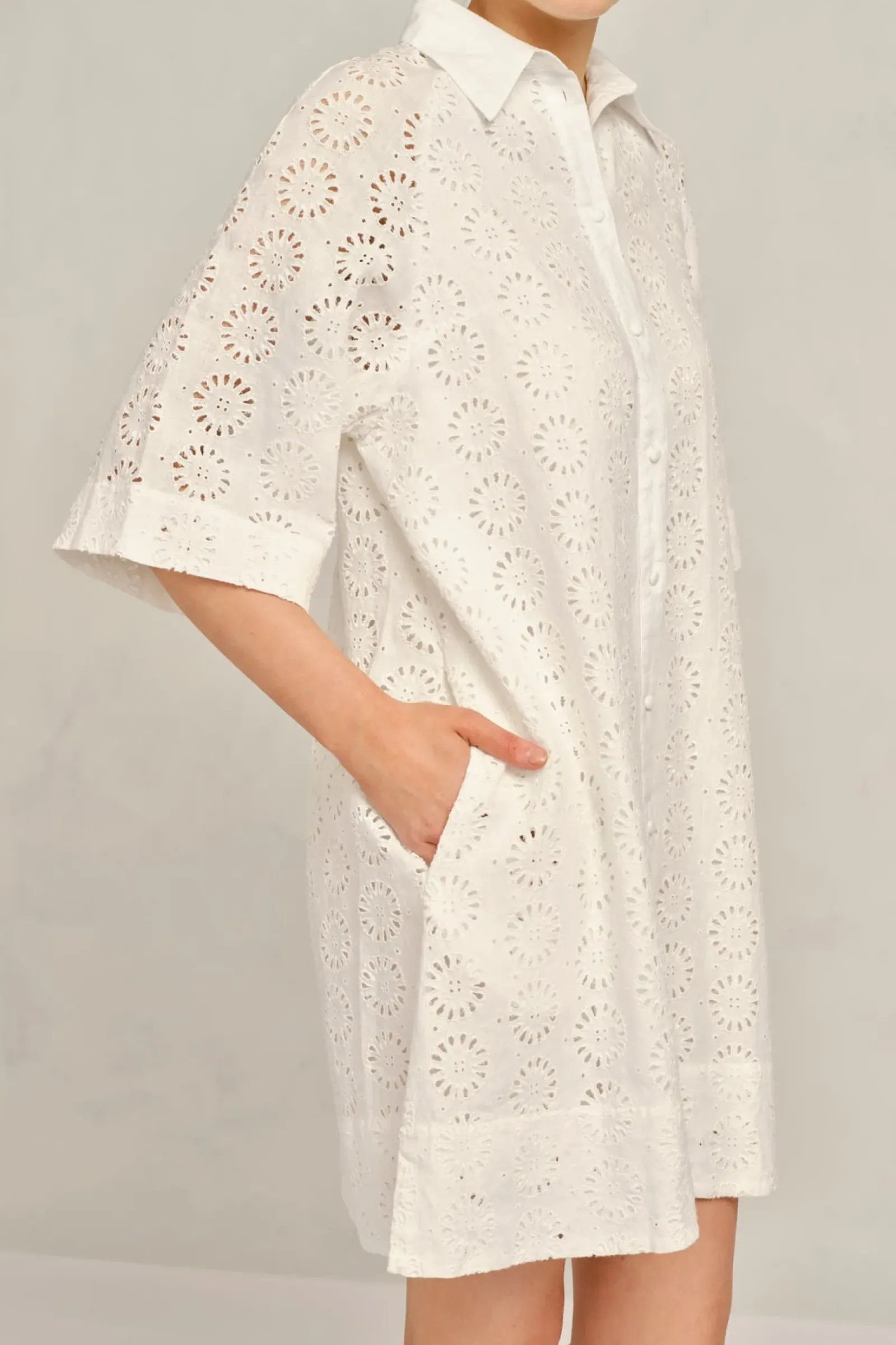 Alessandra Aurienne Dress Posy - White Outlet