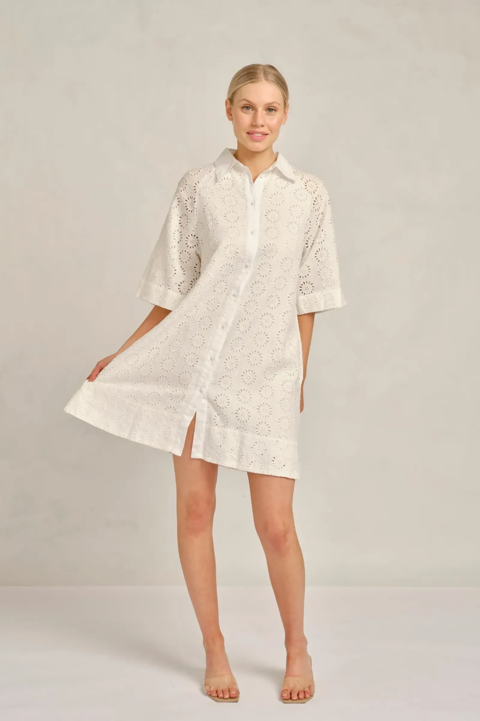 Alessandra Aurienne Dress Posy - White Outlet