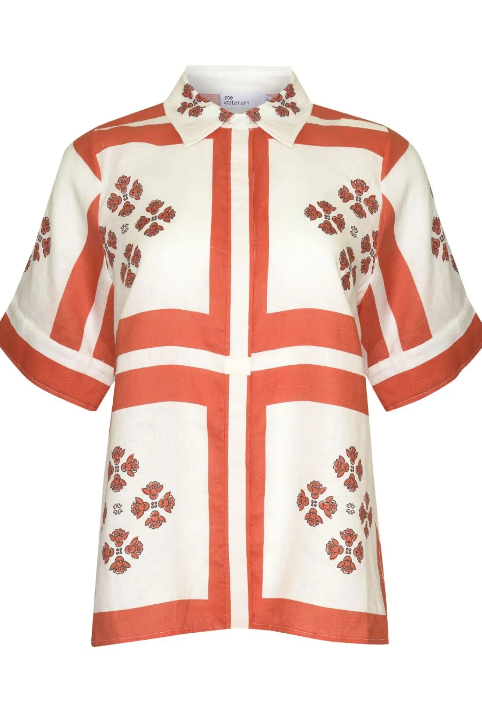 Zoe Kratzmann Pixel Top - Tamarillo Scarf Outlet