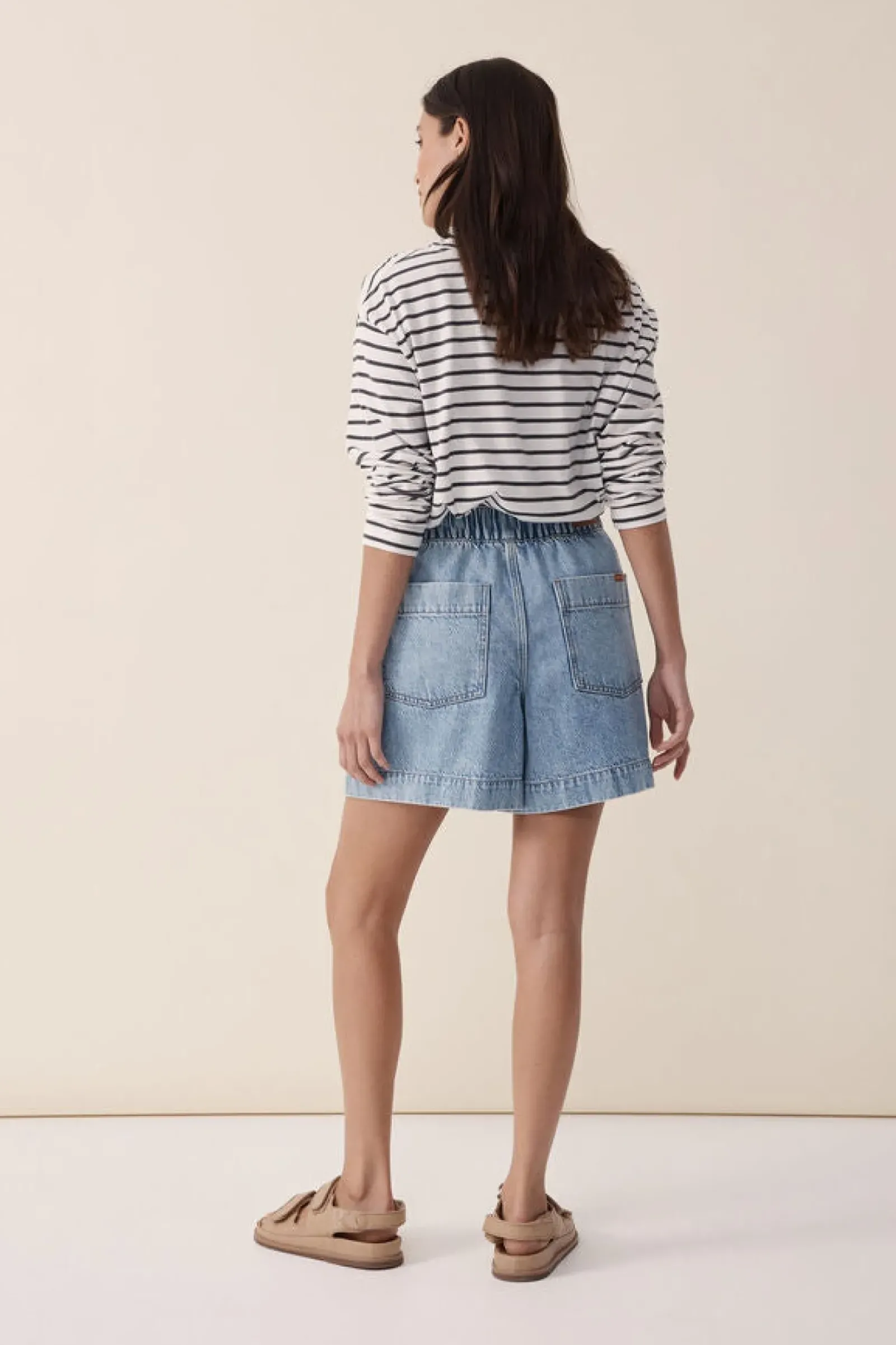 Ceres Life Relaxed Everyday Short - Vintage Blue Denim Sale