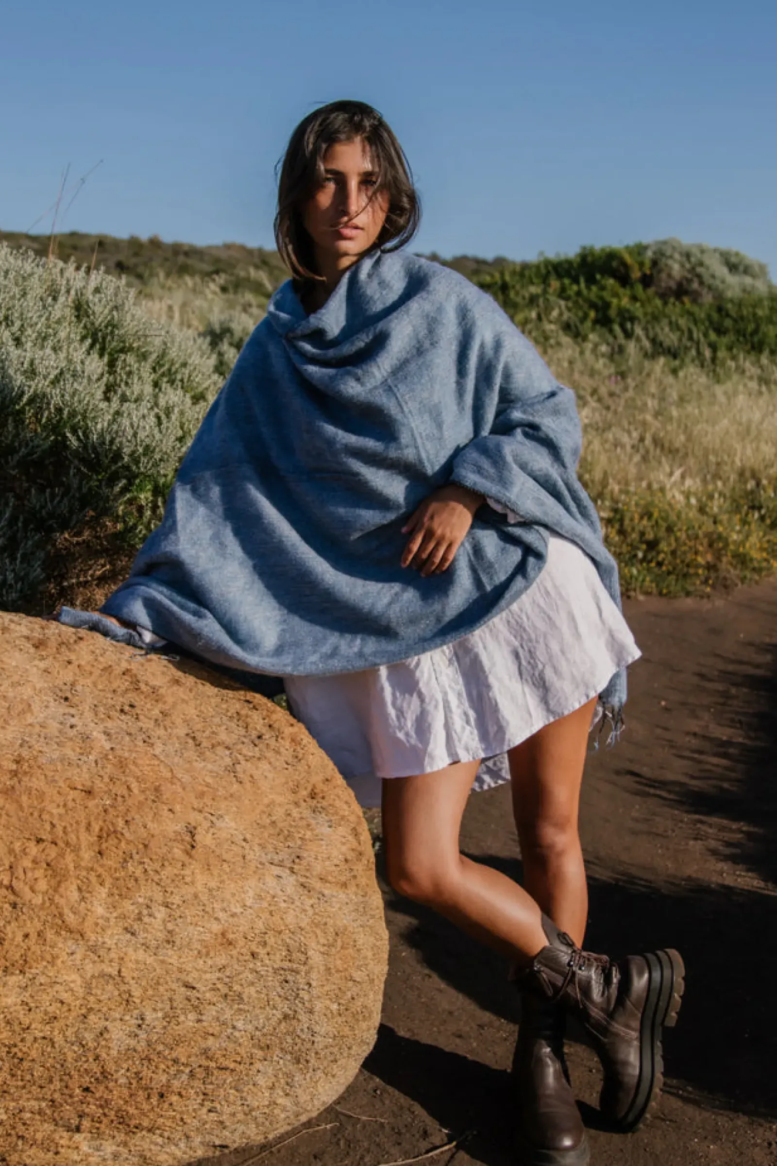 Hobo & Hatch Hobo & Hatch Poncho- Denim Online