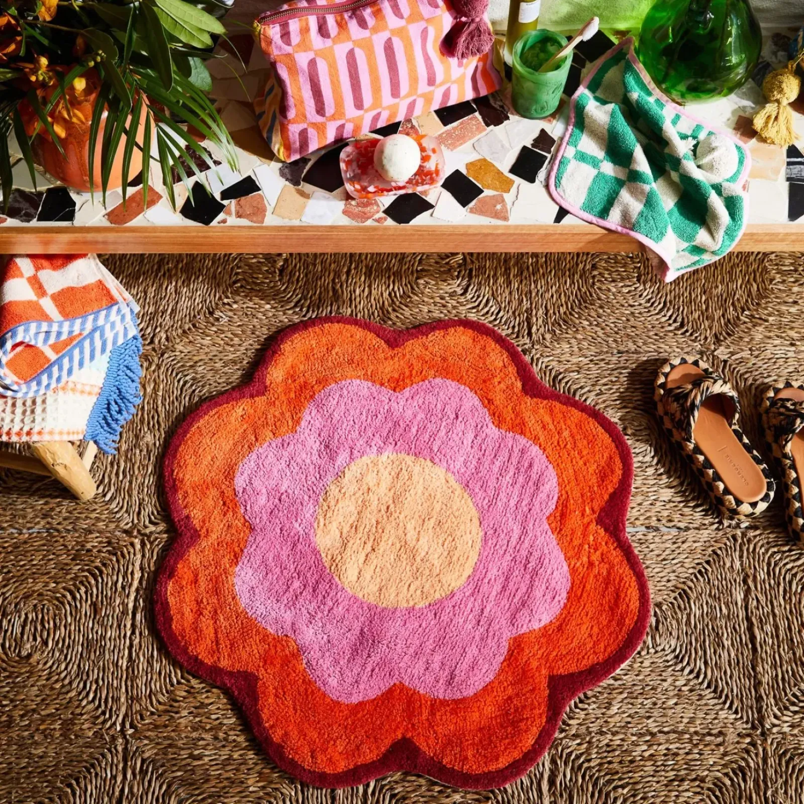 Sage & Clare Sage & Clare Kiska Bath Mat - Dahlia Clearance