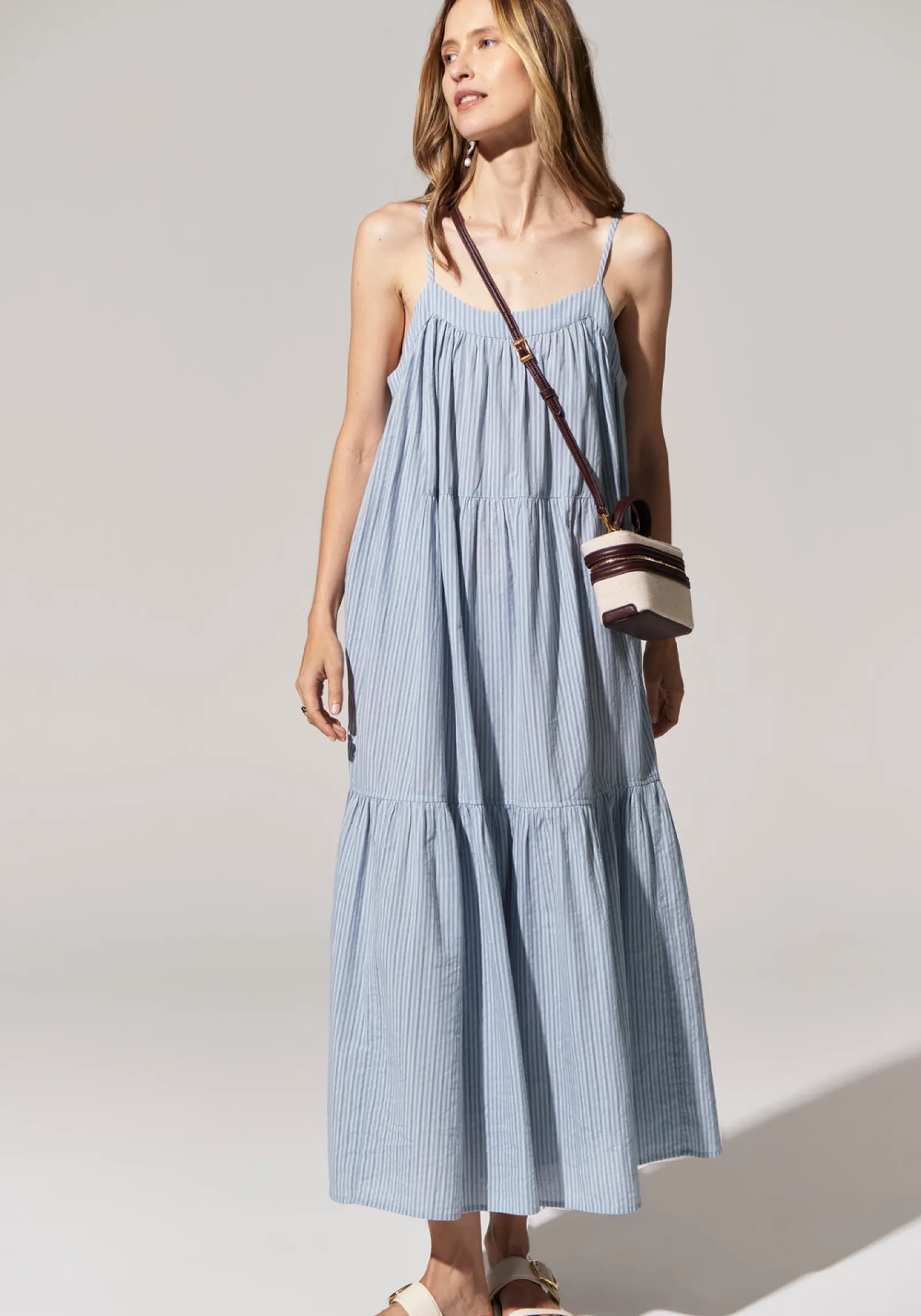 Pol Acacia Sundress - Blue Online