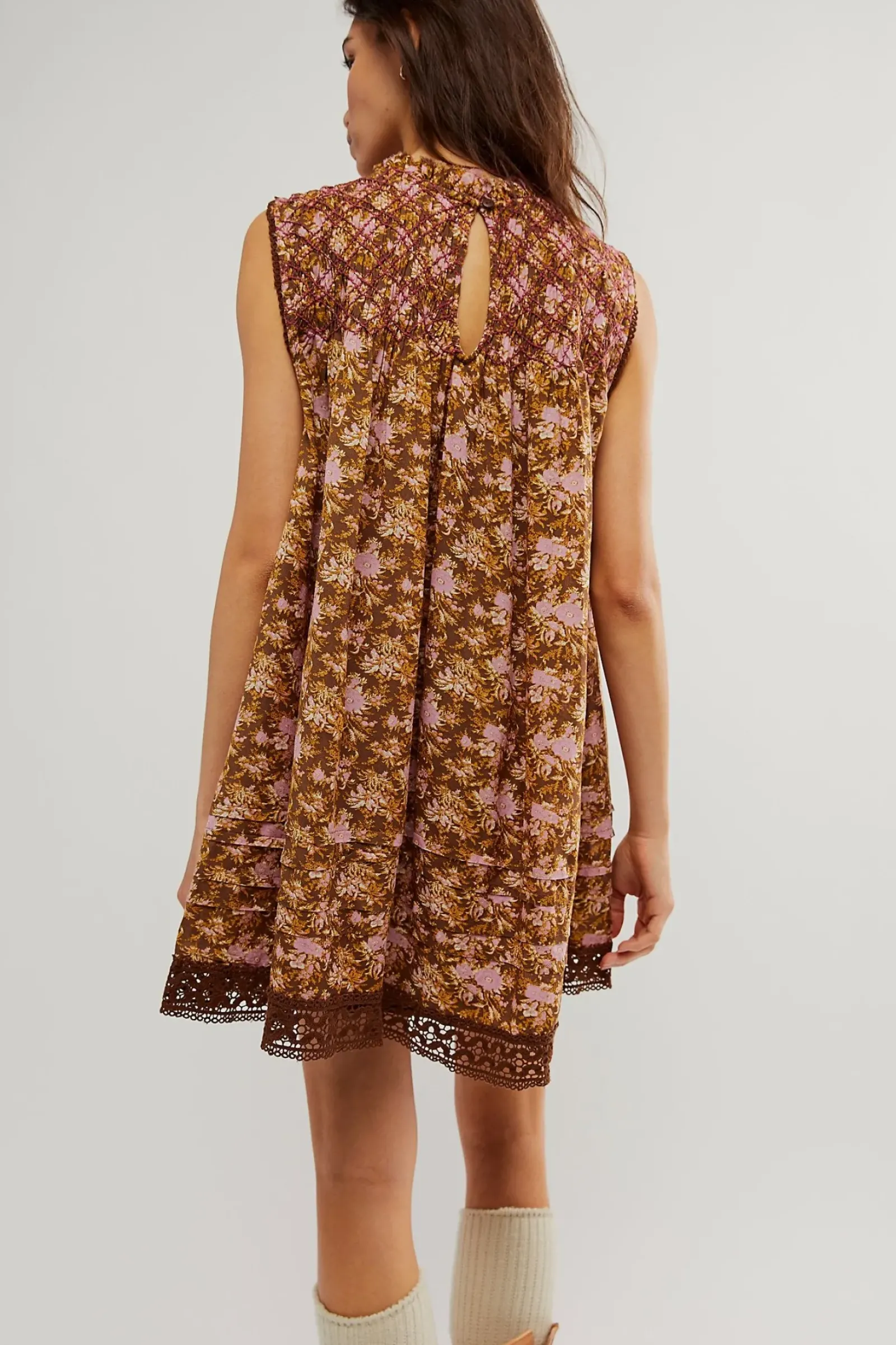 Free People Shea Printed Mini - Chocolate Combo Sale