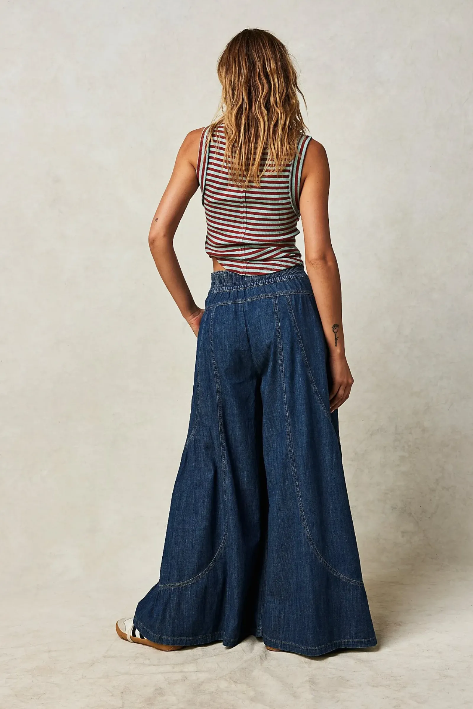 Free People Dawn on Me Wide Leg Jeans - London Blue Hot