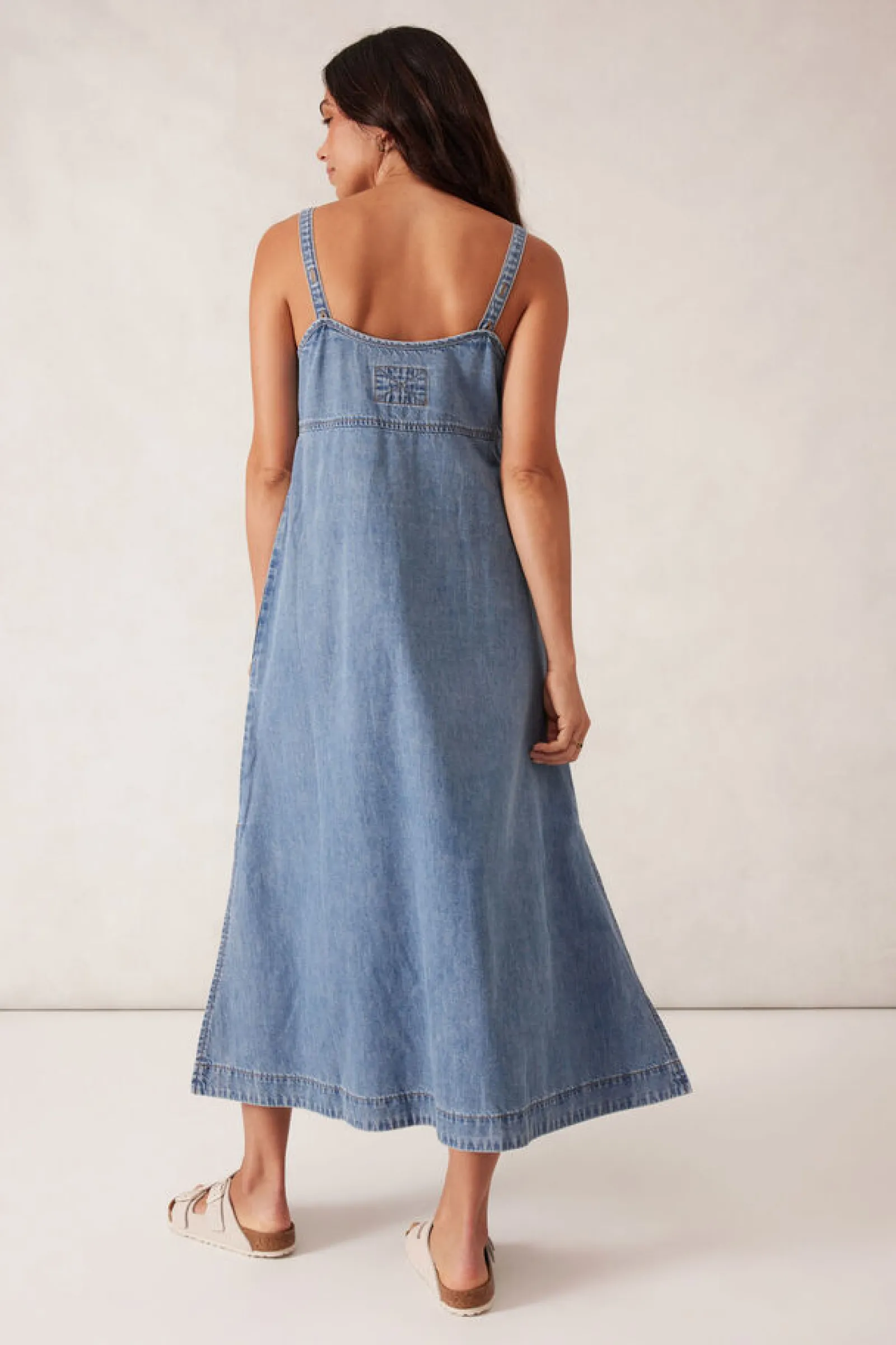 Ceres Life Denim Beach Dress - Worn Blue New