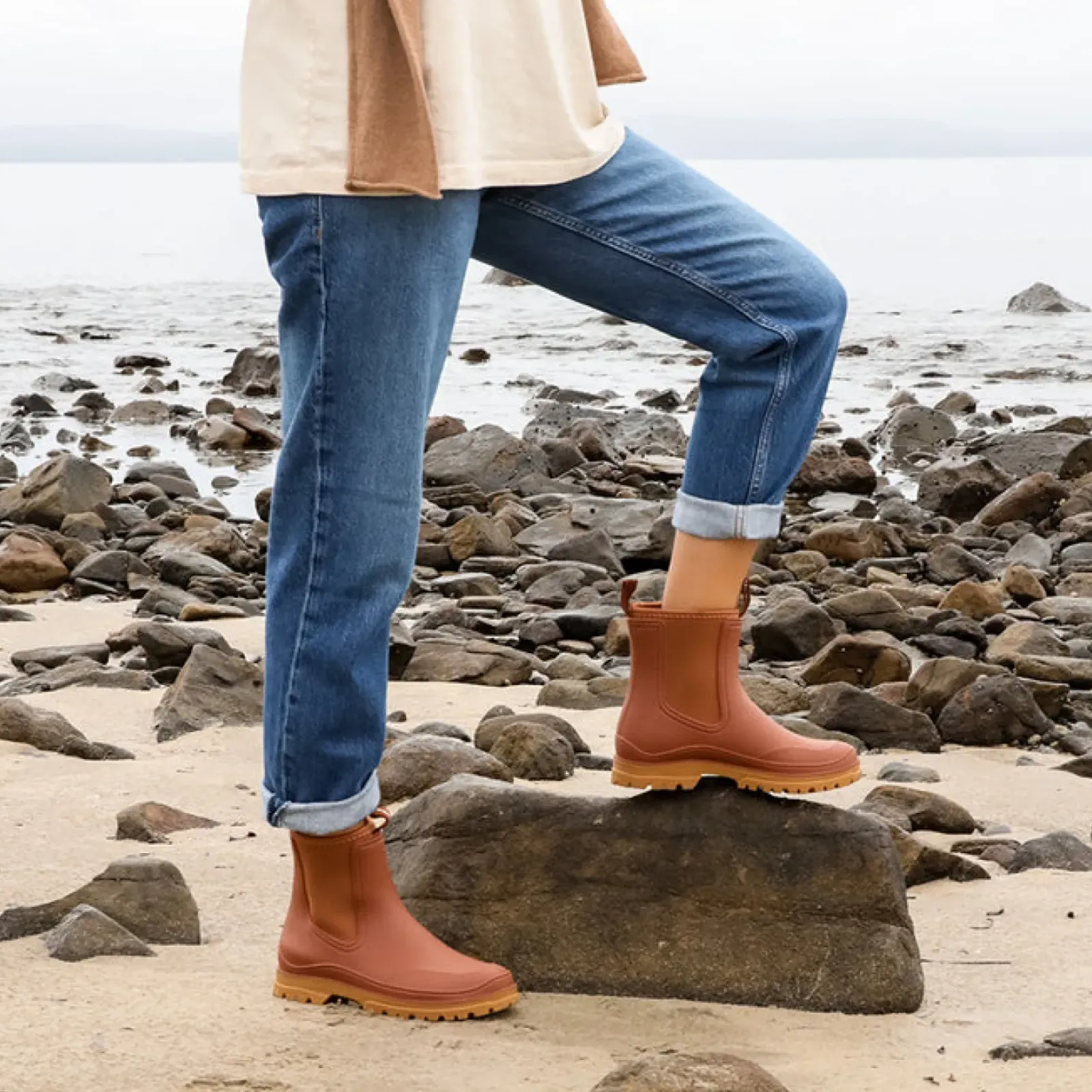 Los Cabos Shoes Los Cabos Amelia Rainboot - Cinnamon Discount