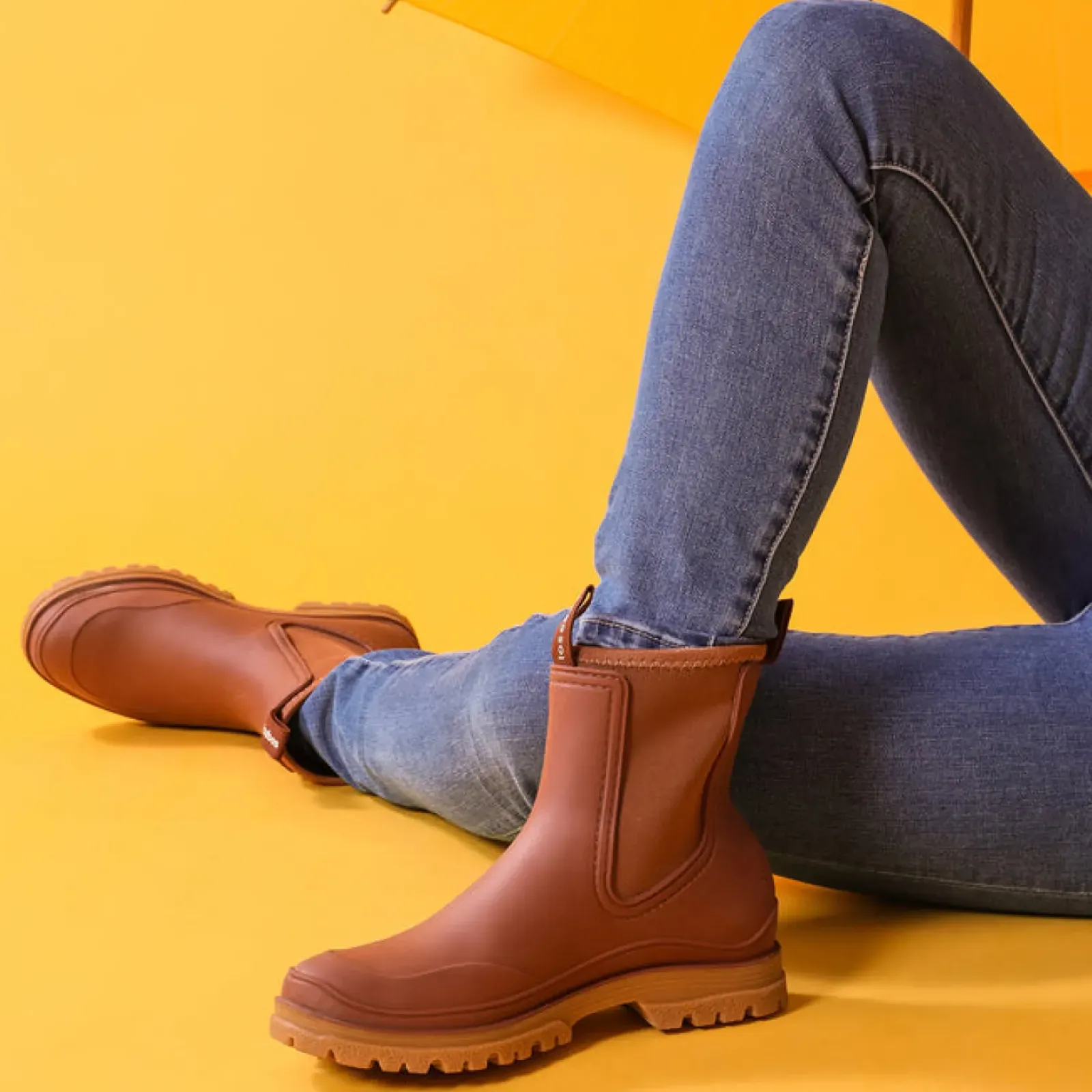 Los Cabos Shoes Los Cabos Amelia Rainboot - Cinnamon Discount