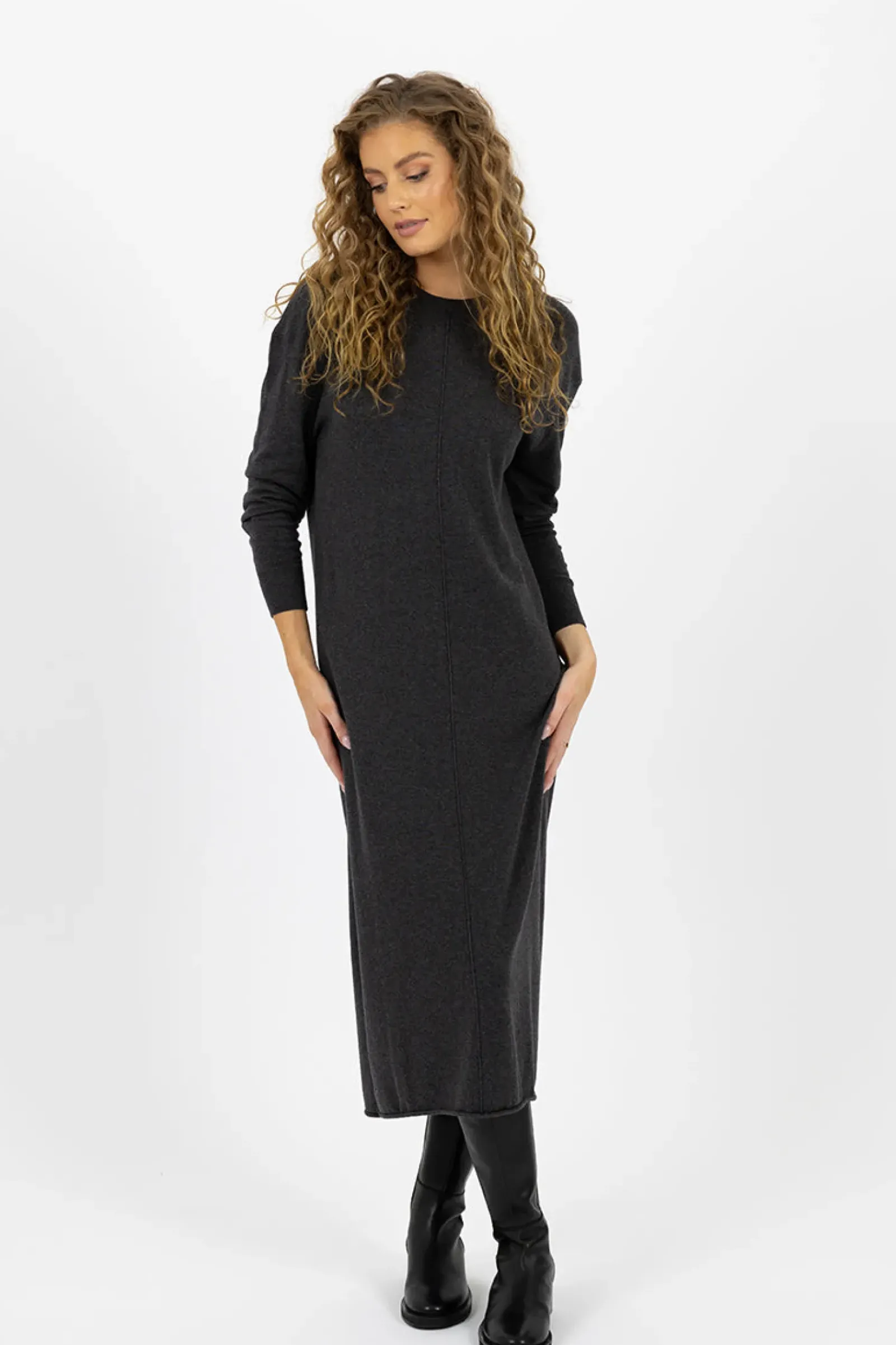 Humidity Elena Dress - Charcoal Best
