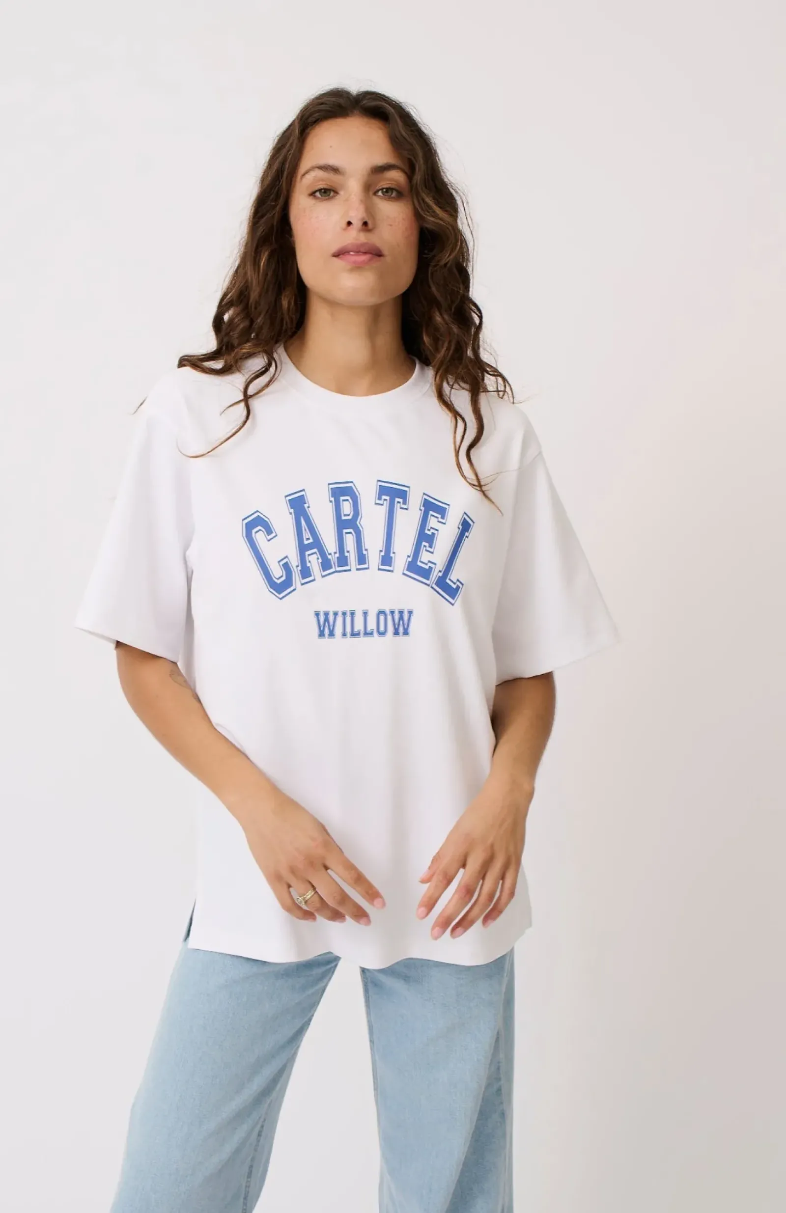 Cartel & Willow Cartel & Willow Sadie Tee - White Azure Best