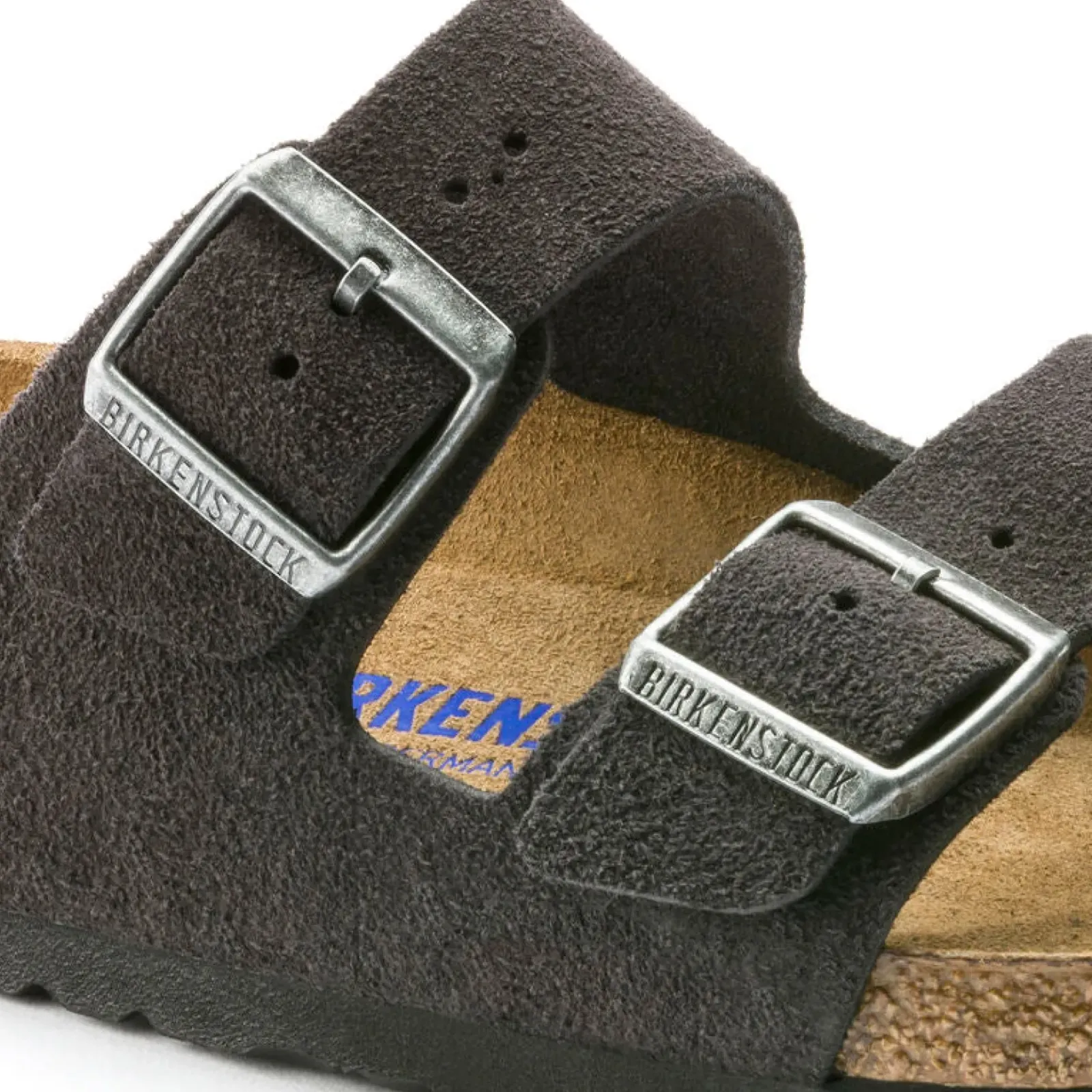 Birkenstock Arizona Velvet Grey Suede Leather - Narrow Clearance