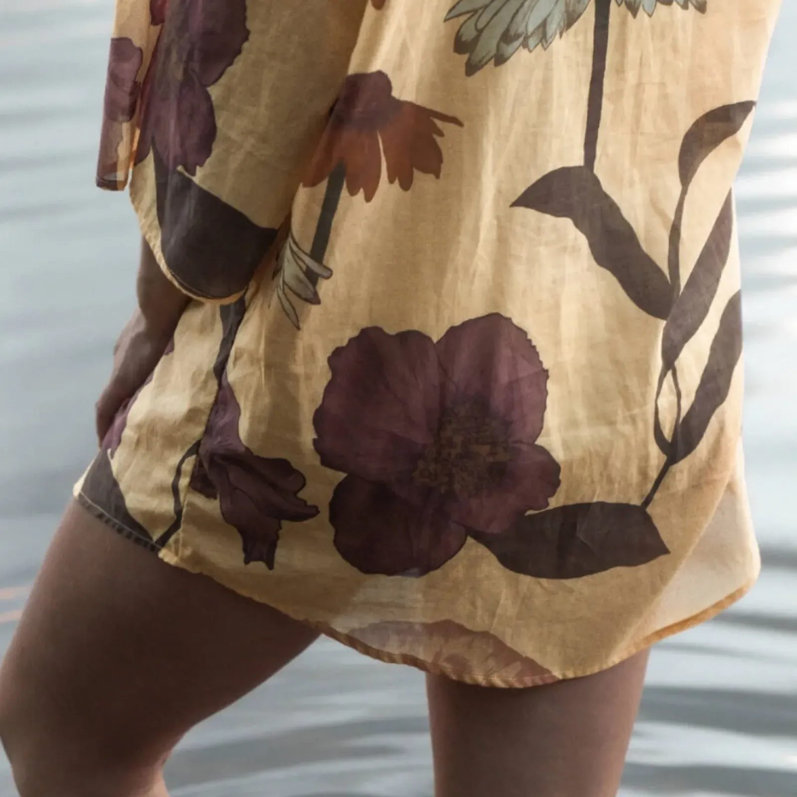Wandering Folk Glades Over Swim Shirt - Chamomile Sale
