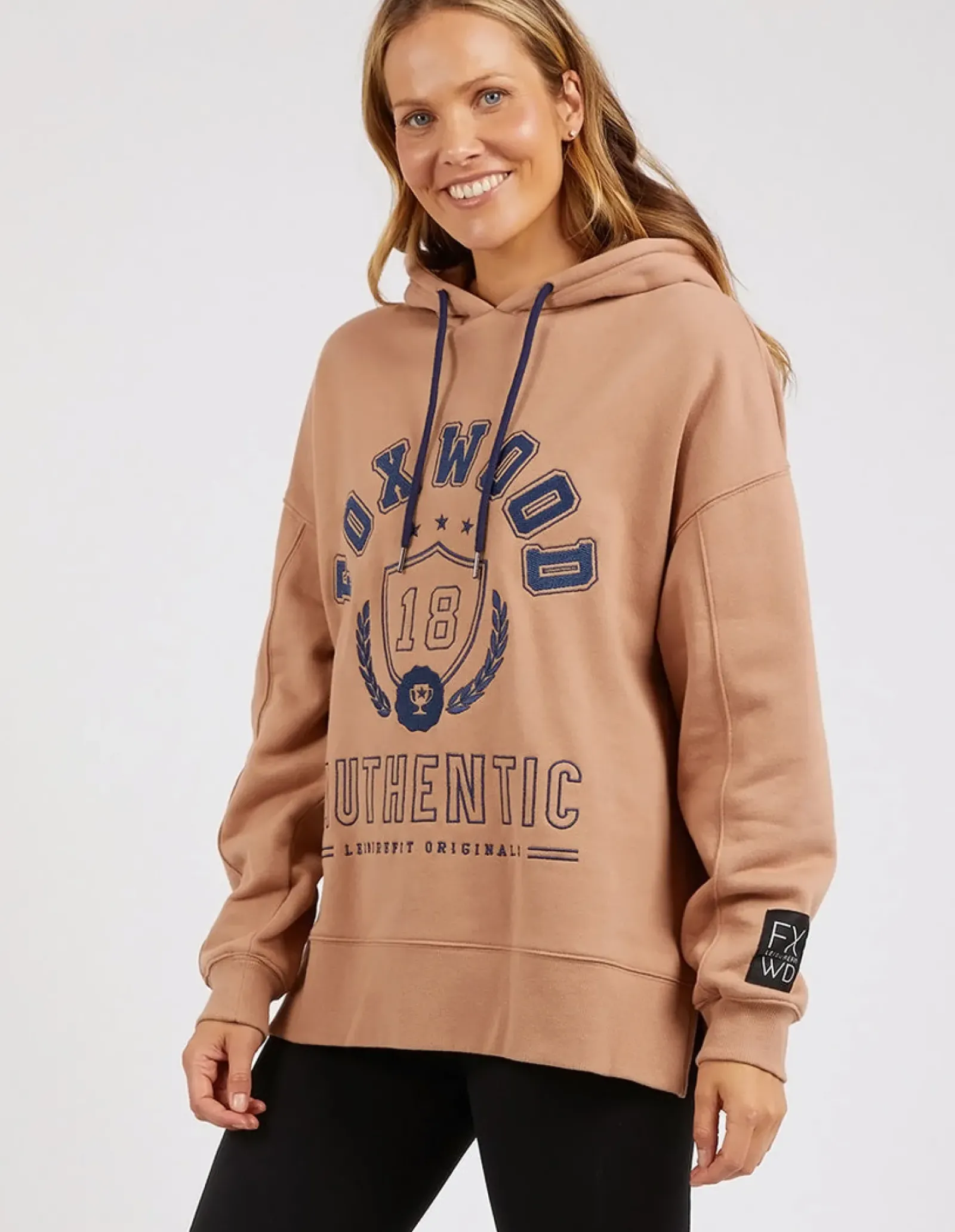 Foxwood Varsity Hoody - Latte Fashion