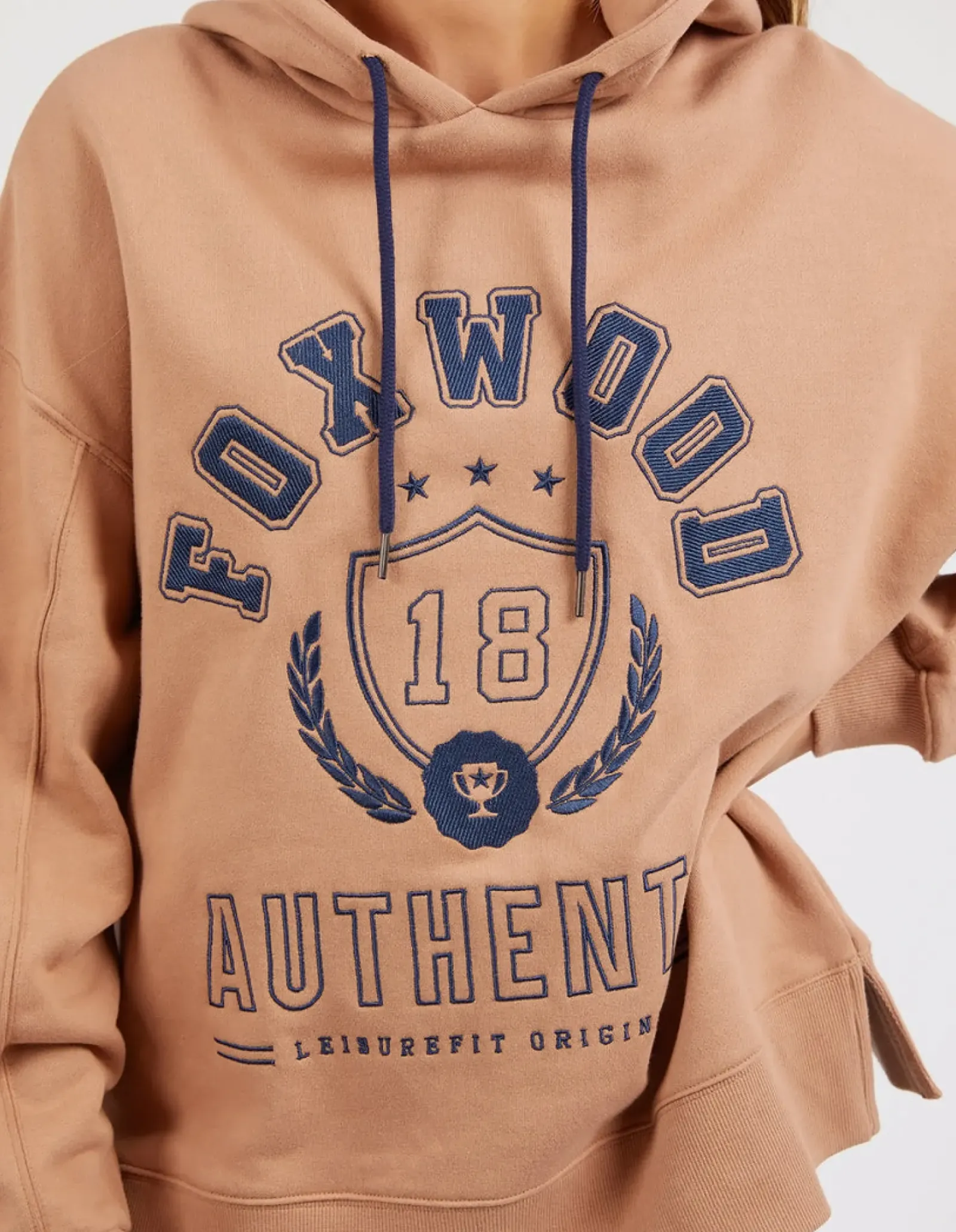 Foxwood Varsity Hoody - Latte Fashion